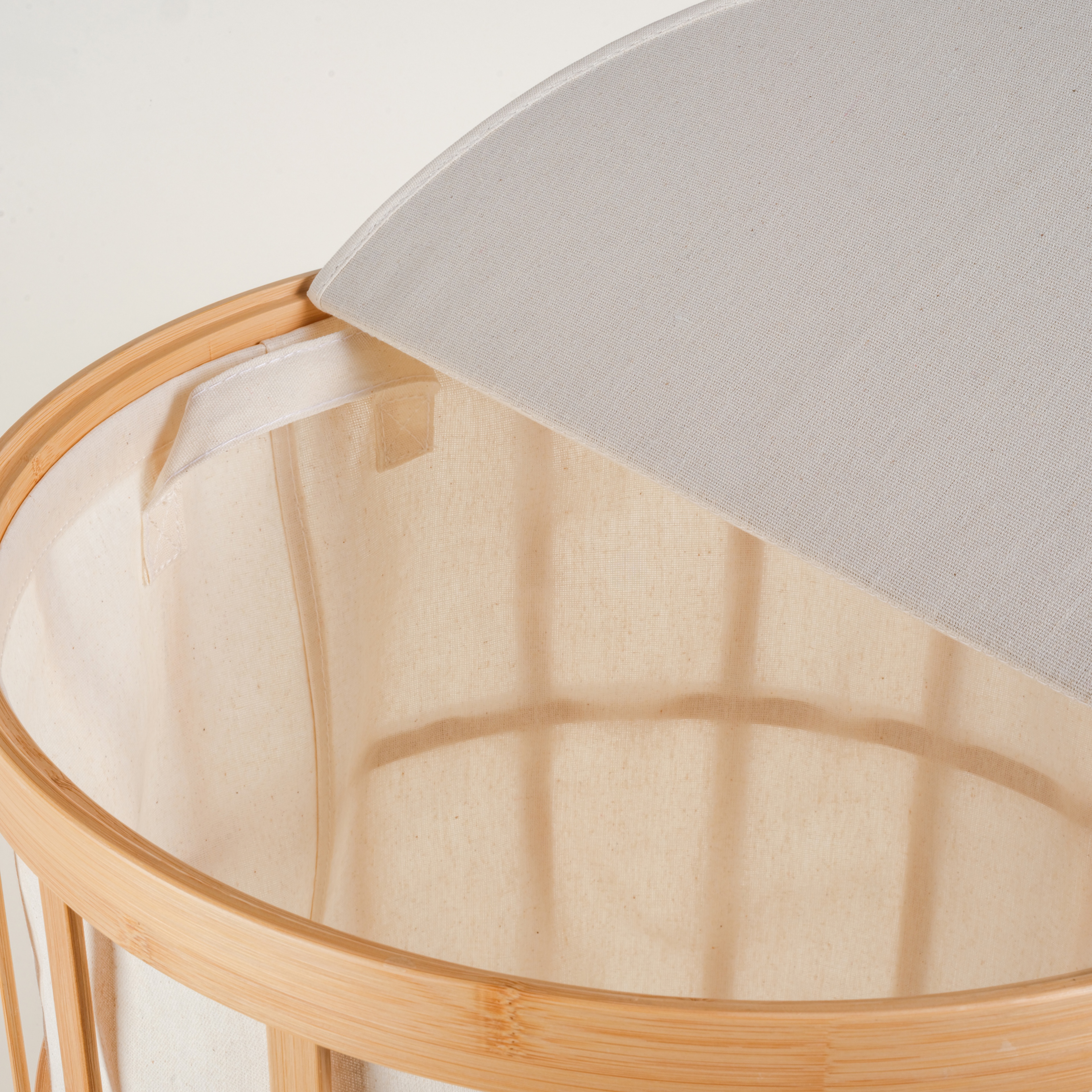 Dalı Bambu Çamaşır Sepeti 45x45x55 Cm Natural