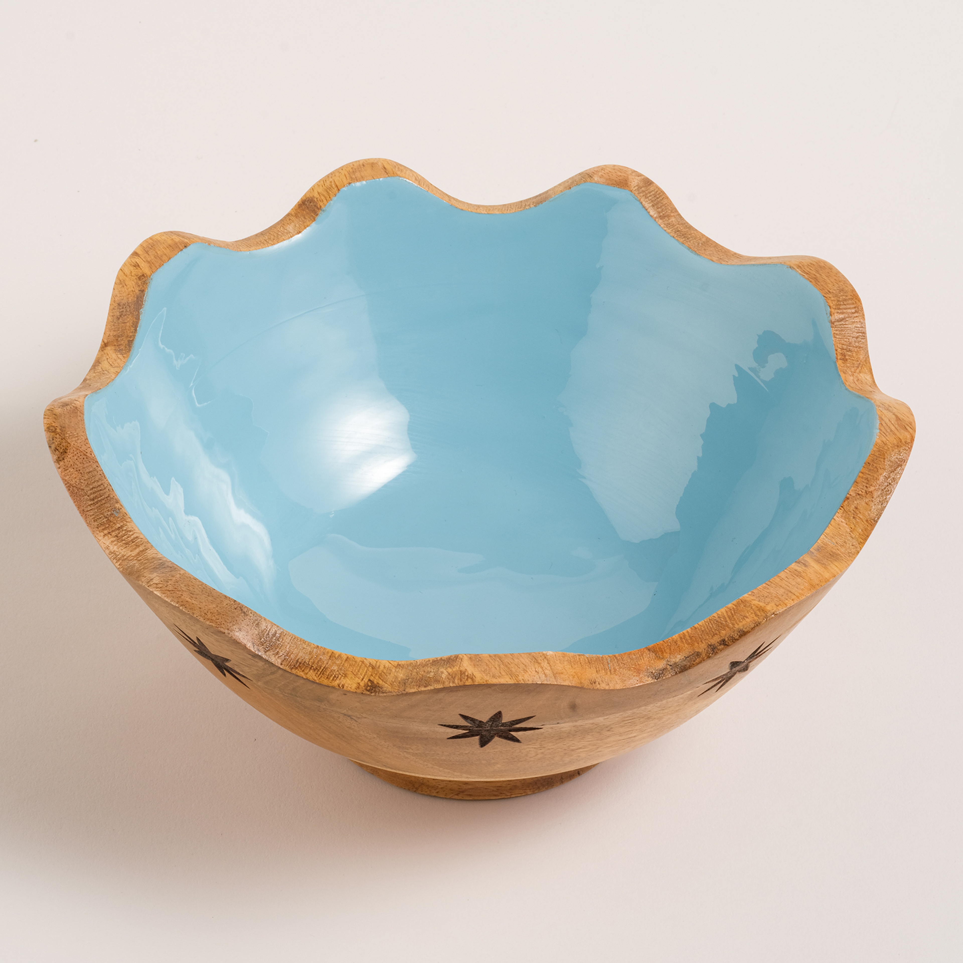 Lakrı Mango Ağacı Kase 25x25x11 Cm Mavi