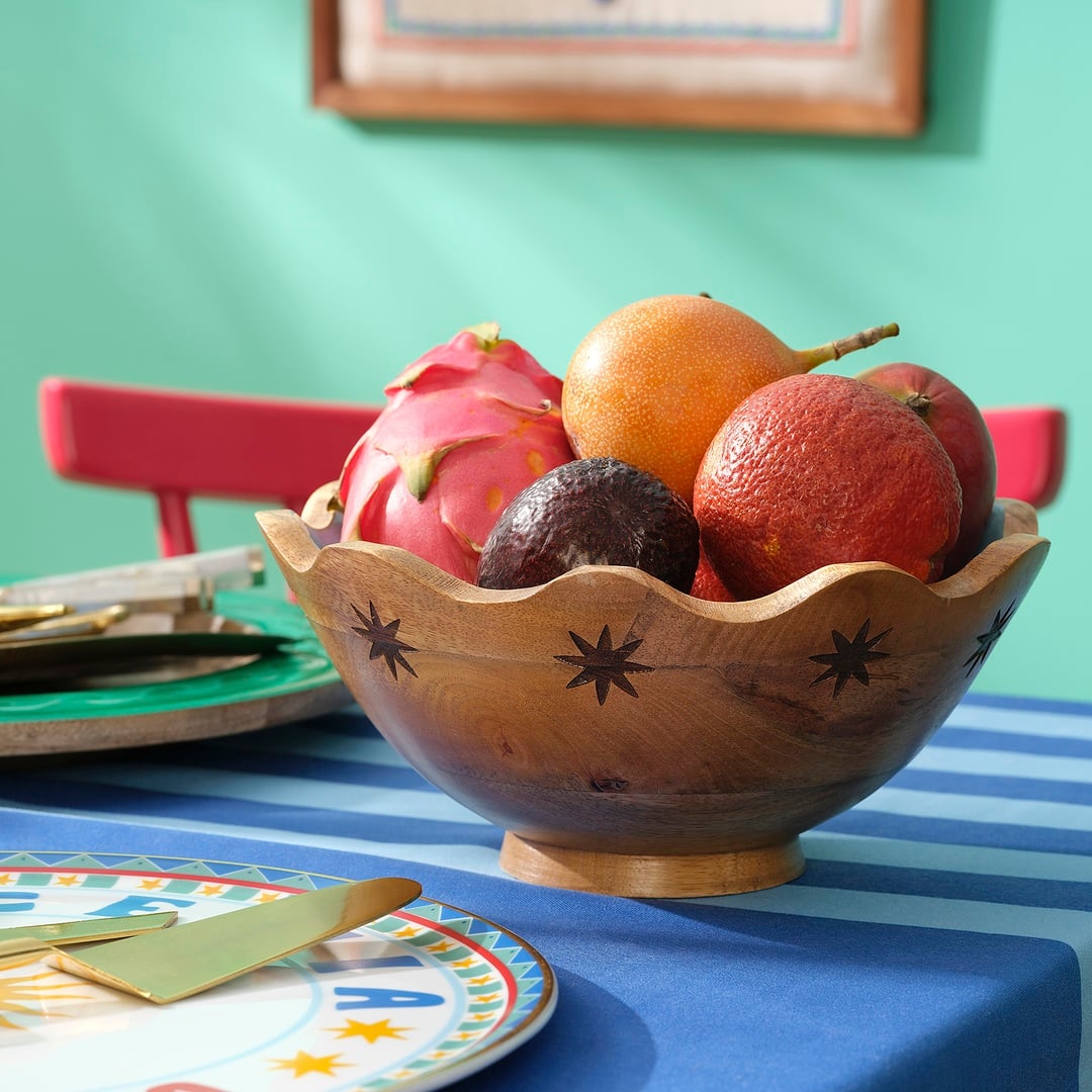 Lakrı Mango Ağacı Kase 25x25x11 Cm Mavi