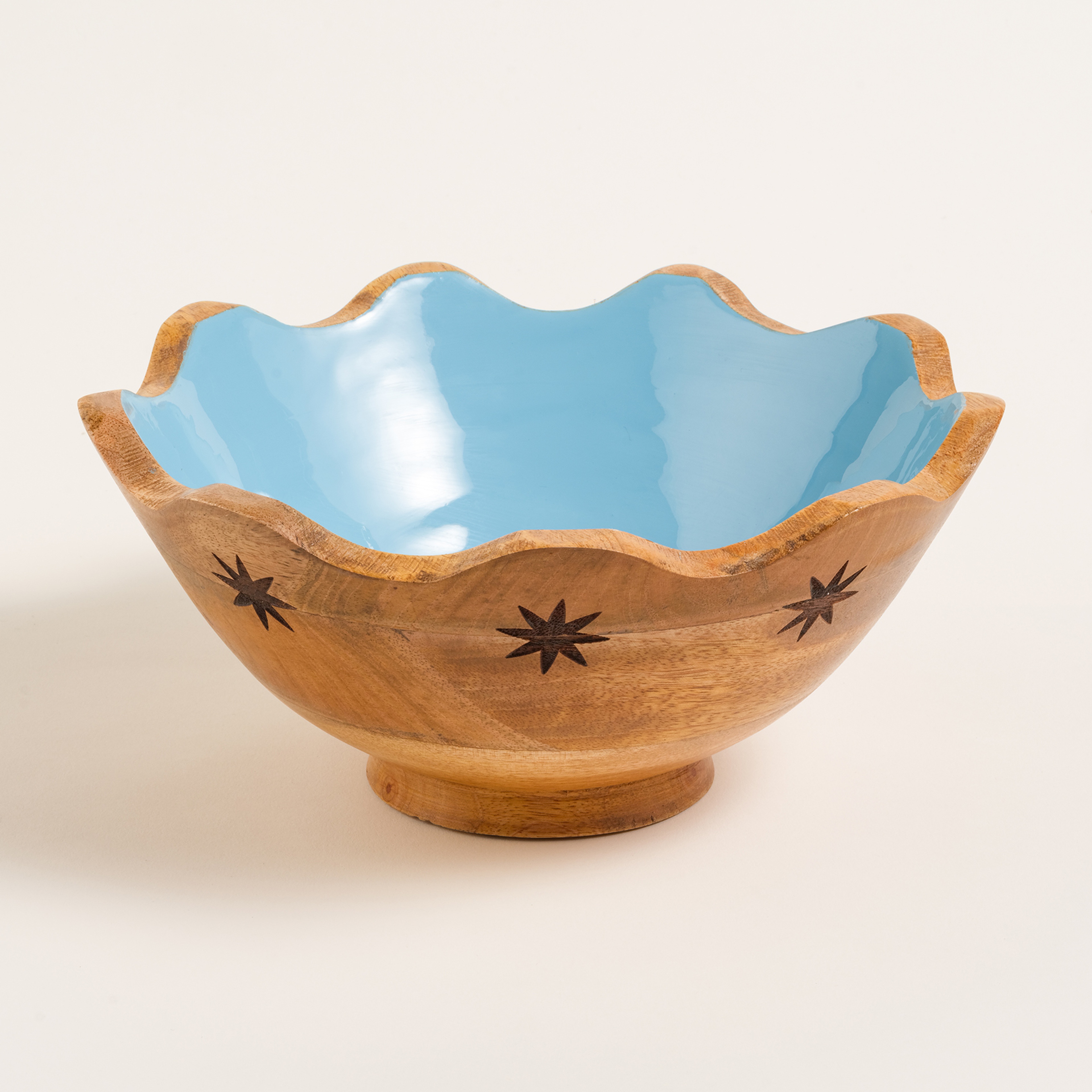 Lakrı Mango Ağacı Kase 25x25x11 Cm Mavi