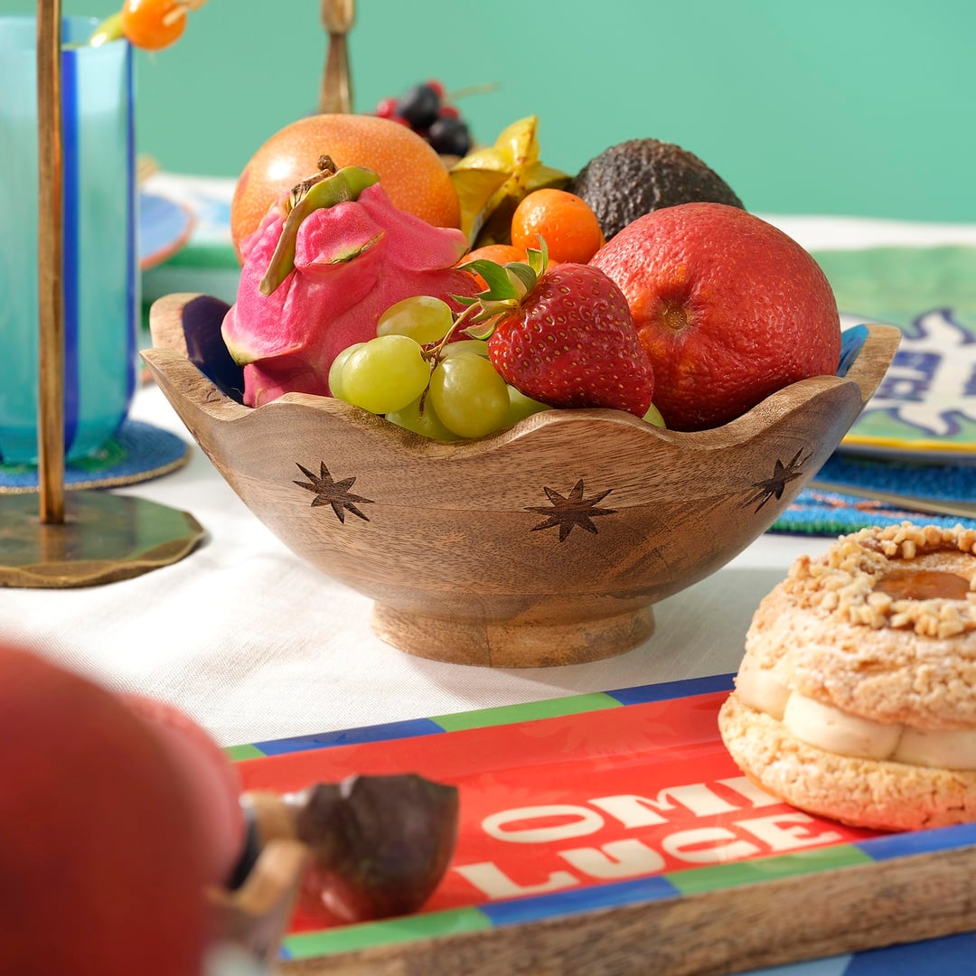 Lakrı Mango Ağacı Kase 22x22x9 Cm Lacivert