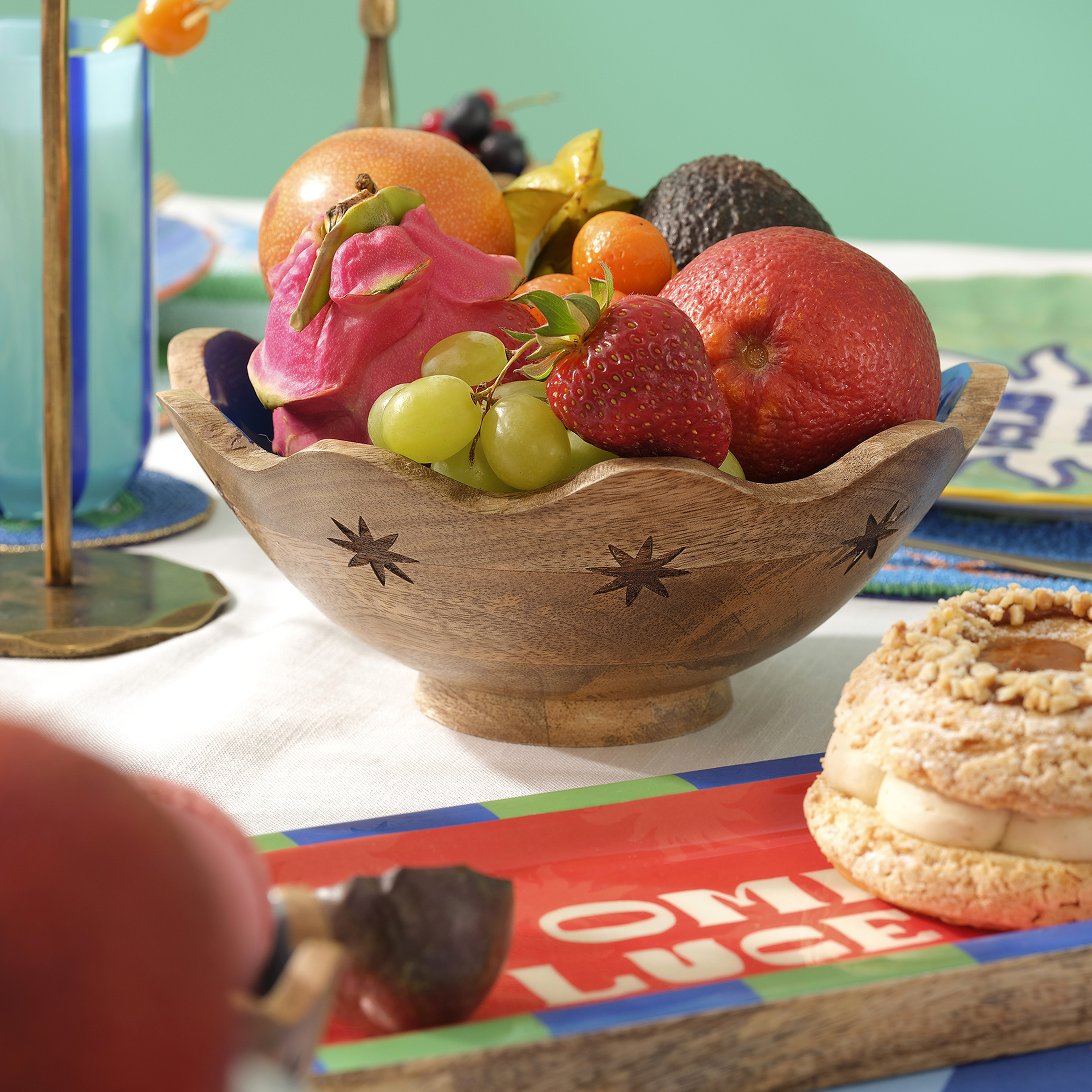 Lakrı Mango Ağacı Kase 22x22x9 Cm Lacivert