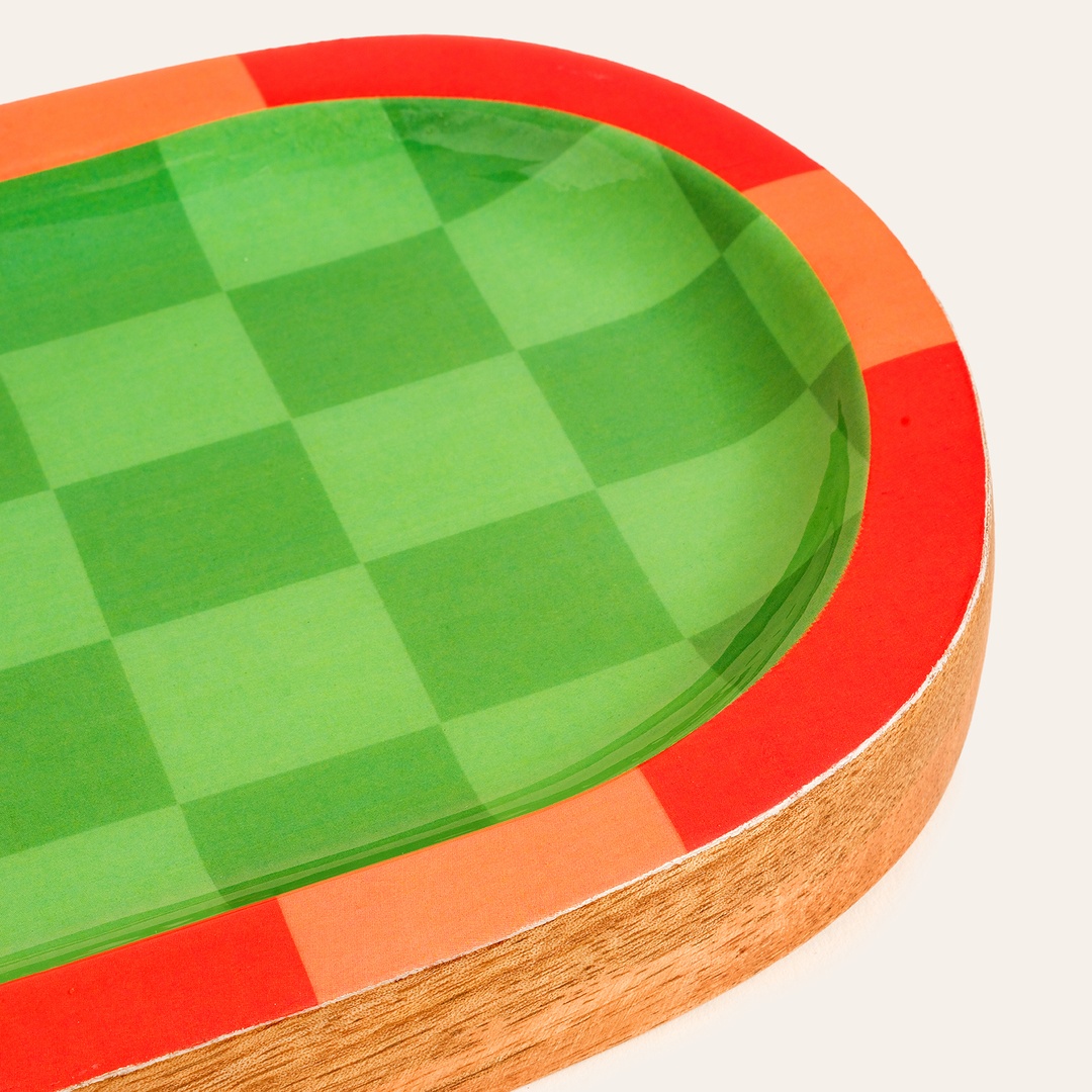 Lakrı Mango Ağacı Sunum Tahtası 22x14x2,5 Cm Yeşil