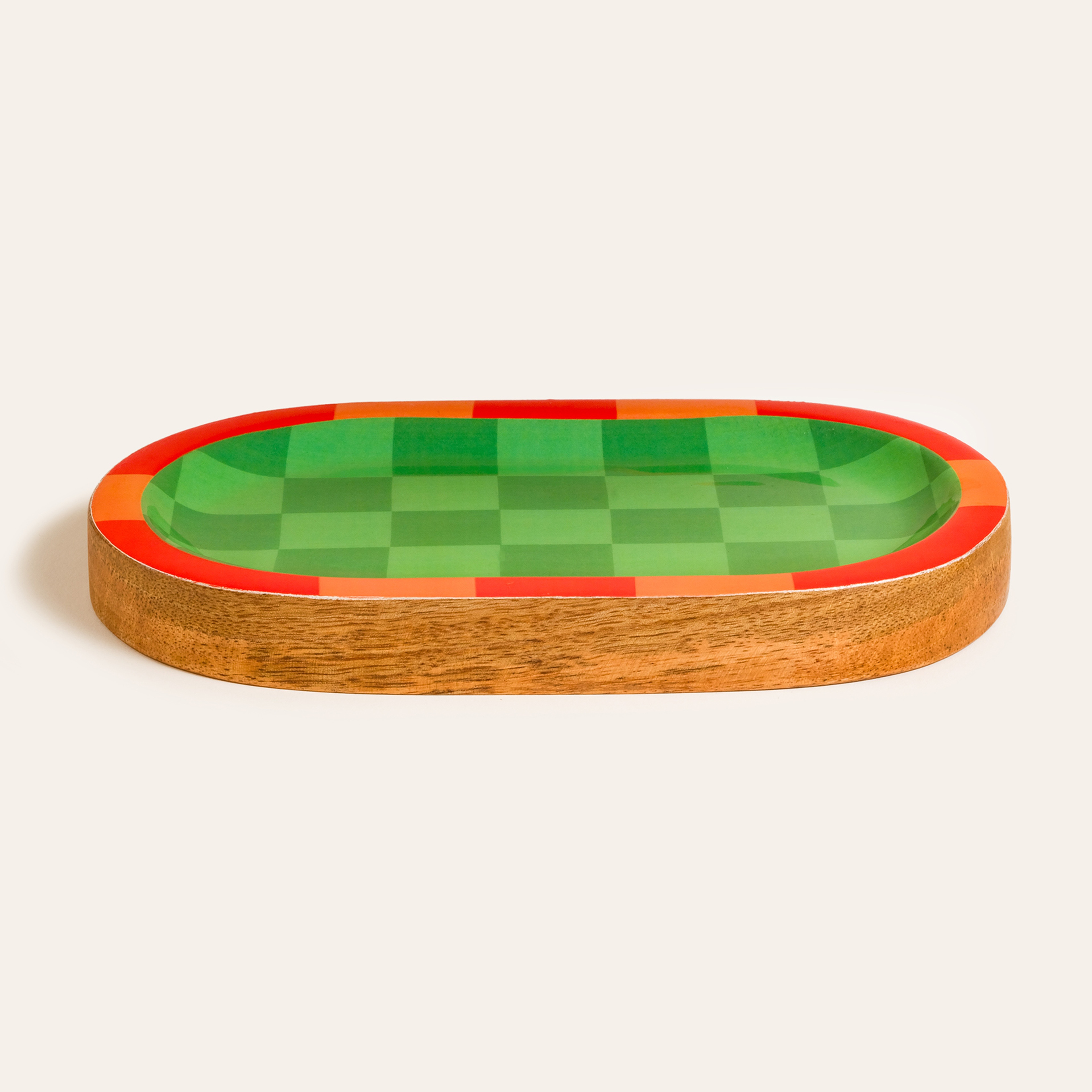 Lakrı Mango Ağacı Sunum Tahtası 22x14x2,5 Cm Yeşil