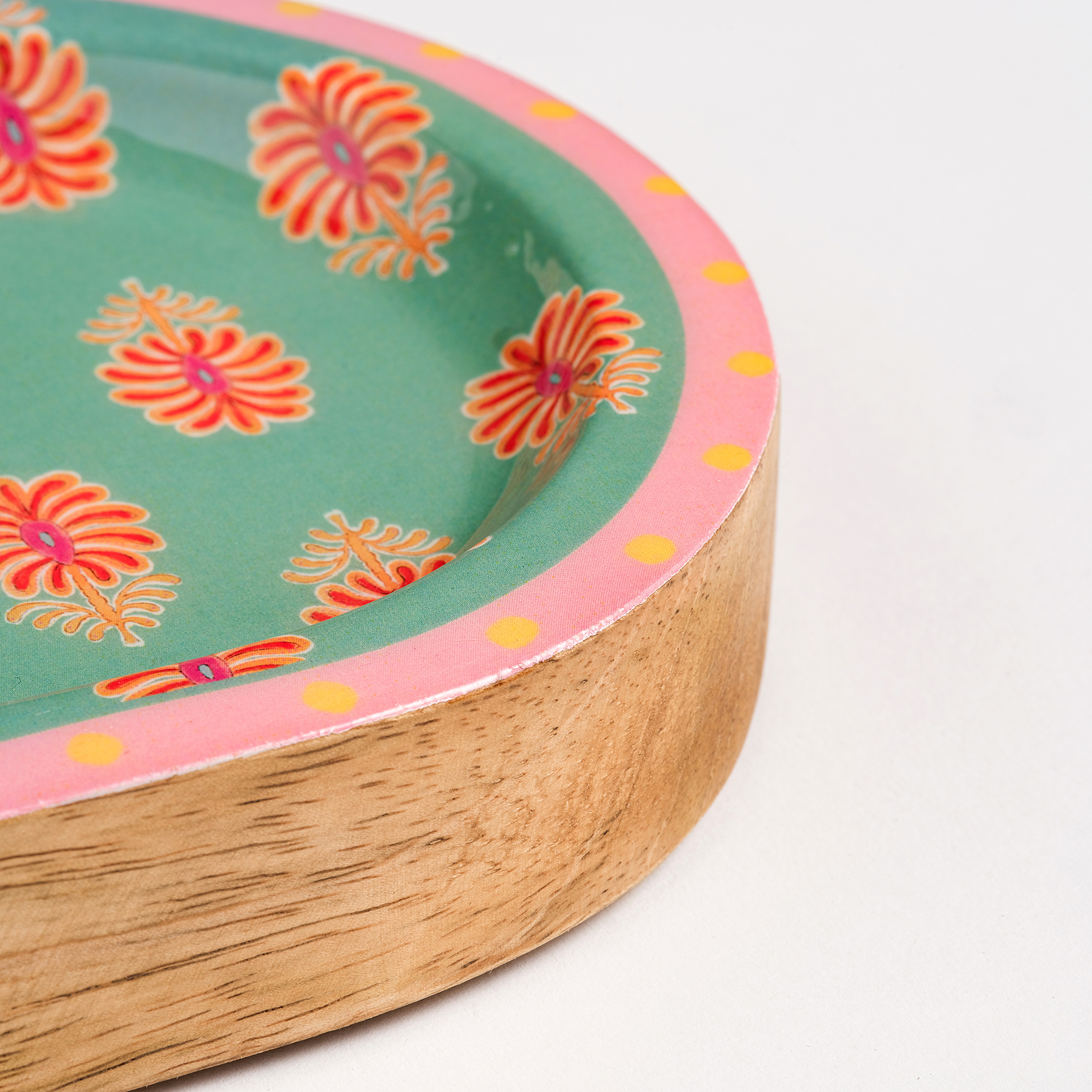 Lakrı Mango Ağacı Sunum Tahtası 31x13x2 Cm Yeşil