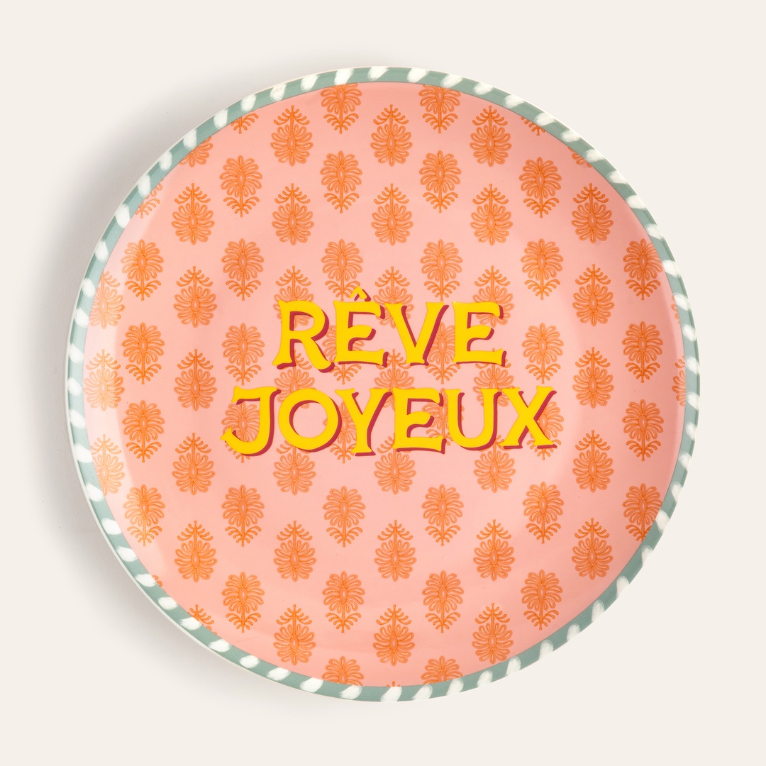 Luohu Porselen Yemek Tabağı 27 Cm Renkli