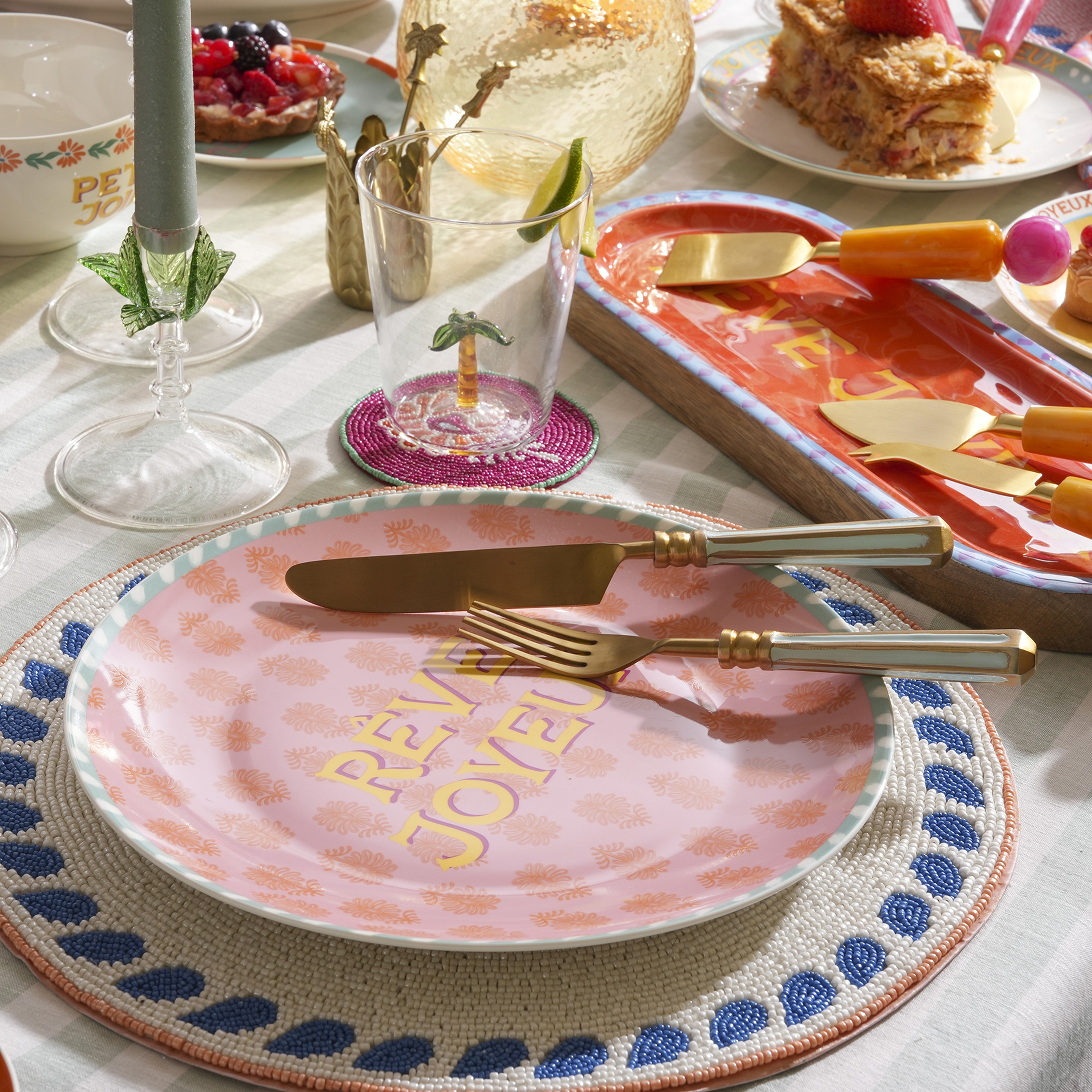 Luohu Porselen Yemek Tabağı 27 Cm Renkli