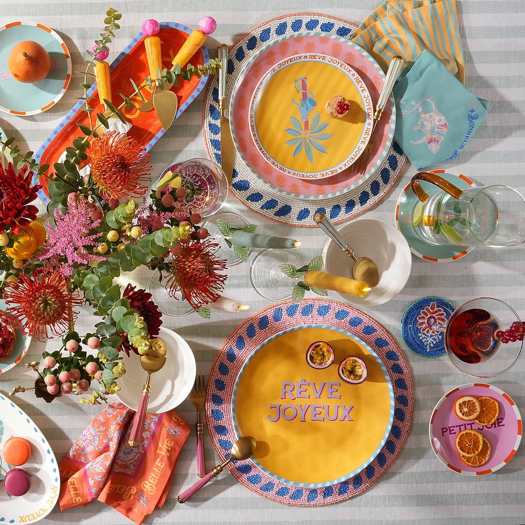 Luohu Porselen Yemek Tabağı 27 Cm Renkli