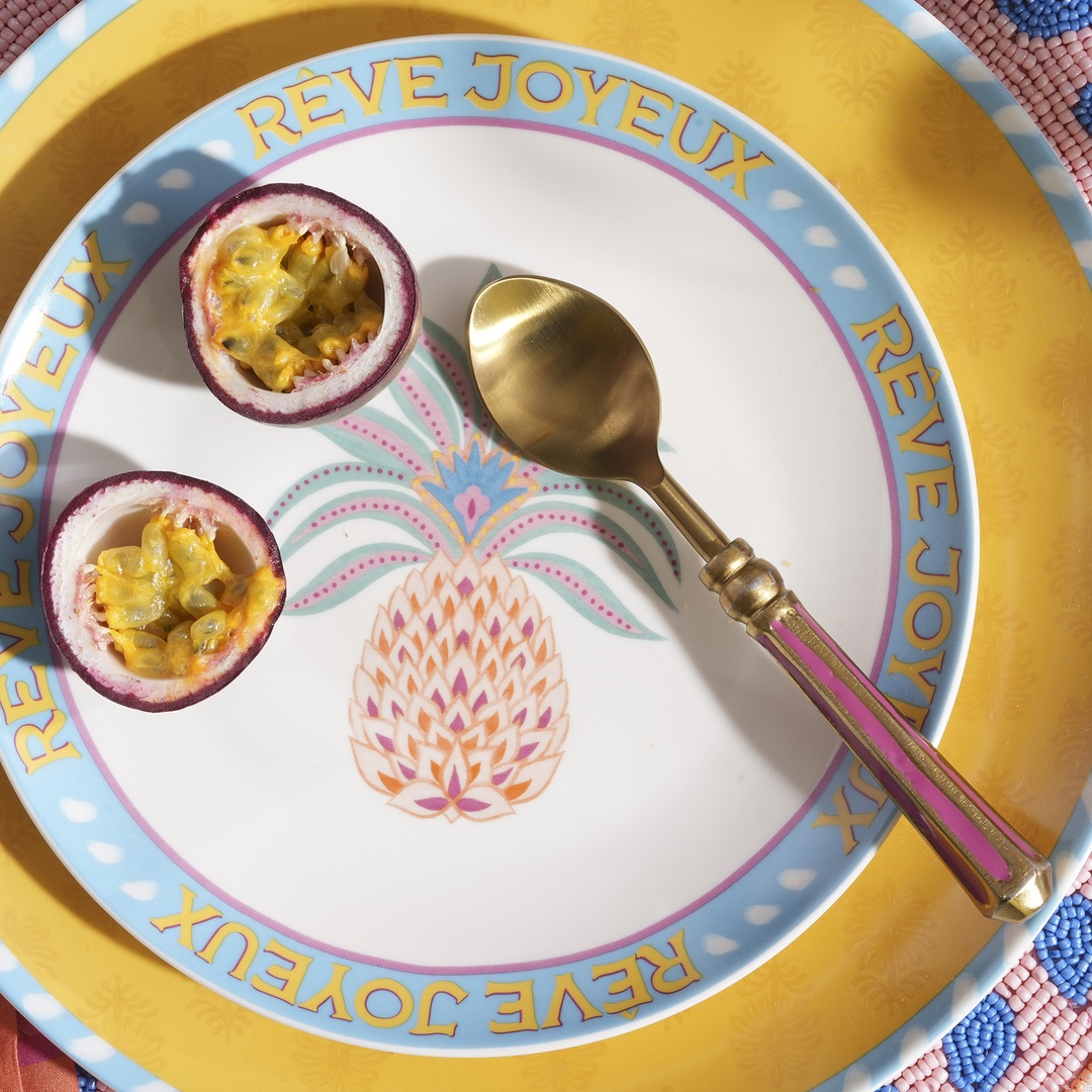 Luohu Porselen Pasta Tabağı 21 Cm Renkli