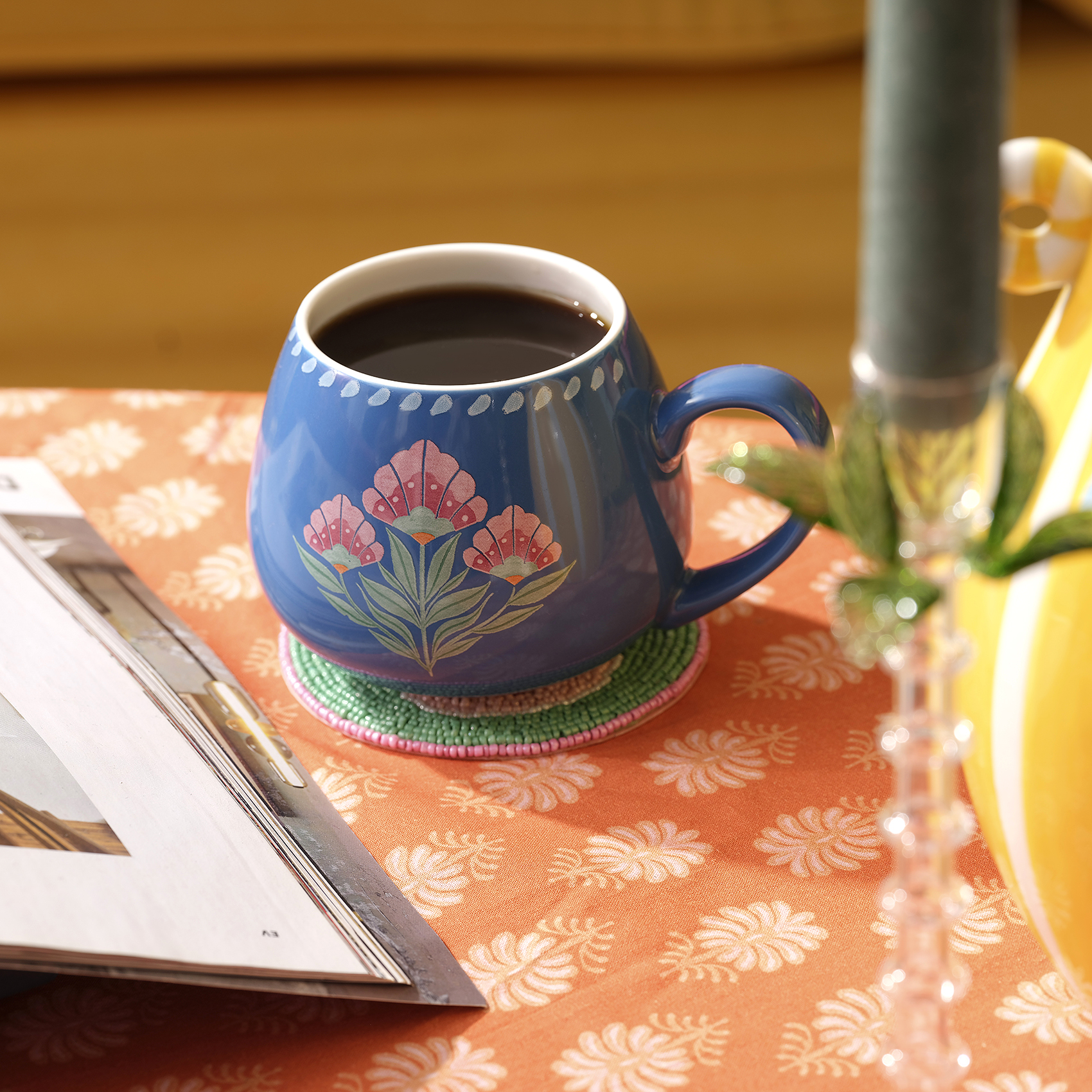 Luohu Porselen Kupa 400 Ml Mavi