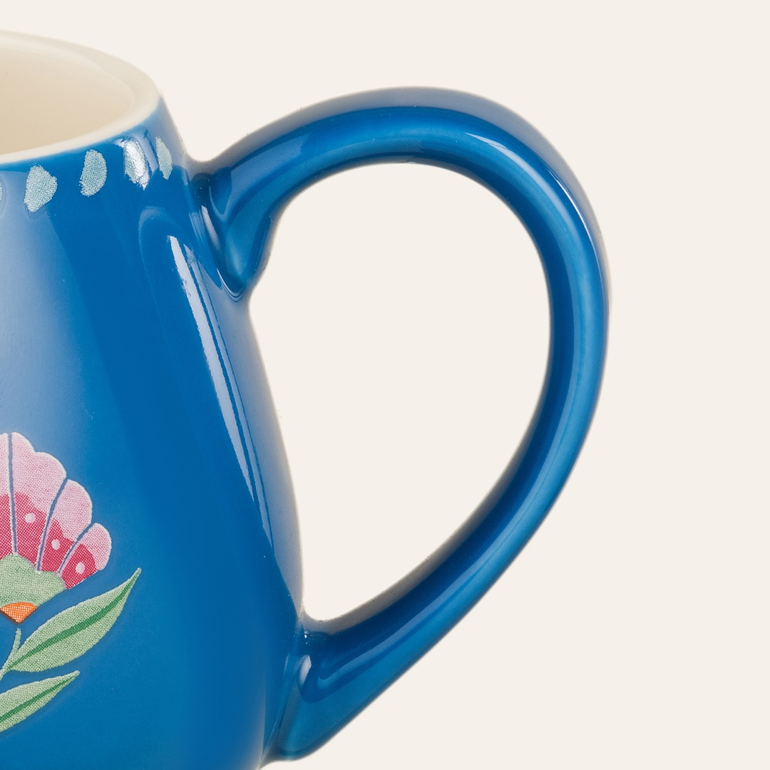 Luohu Porselen Kupa 400 Ml Mavi