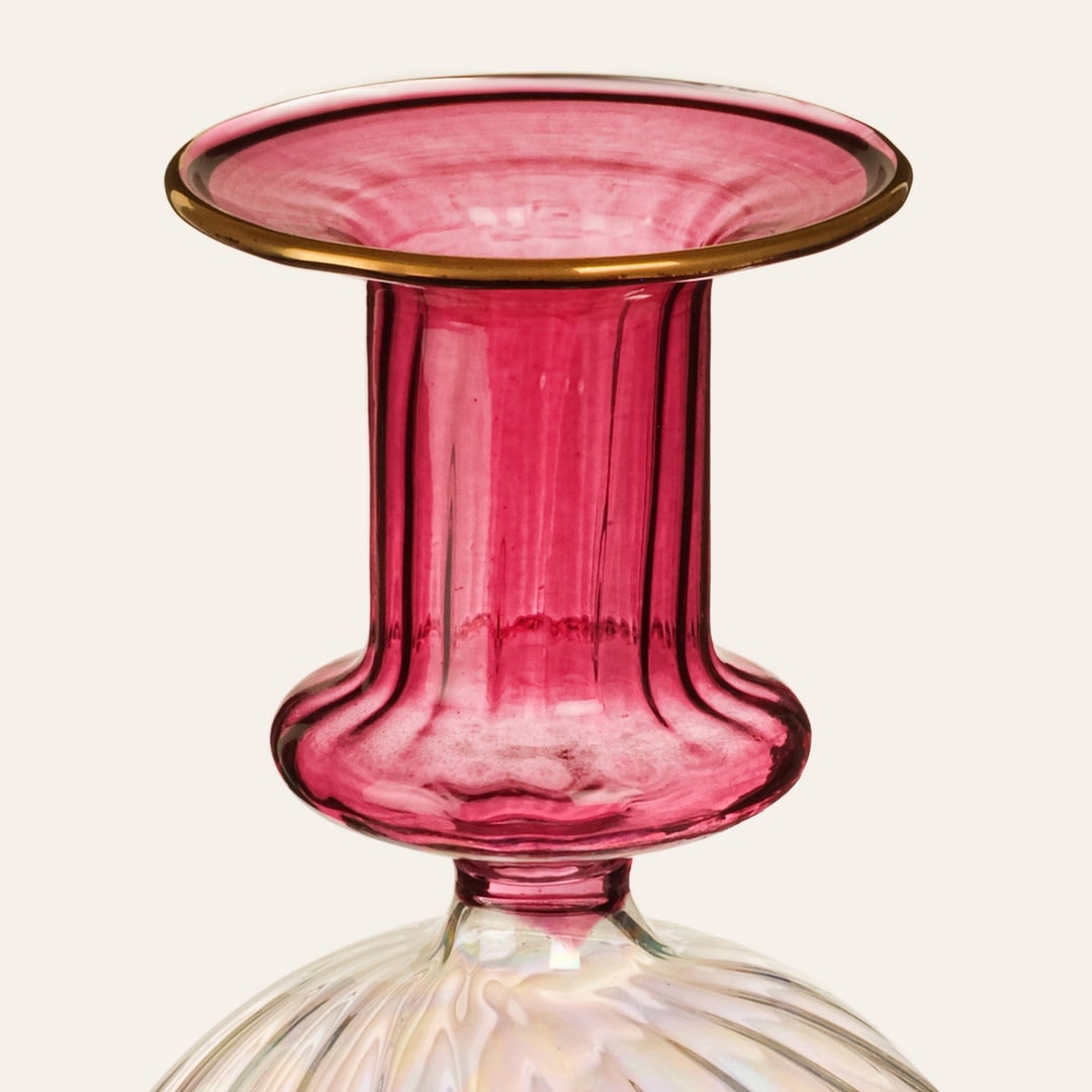 Nanjıng Borosilikat Cam Şamdan 8x8x18 Cm Renkli