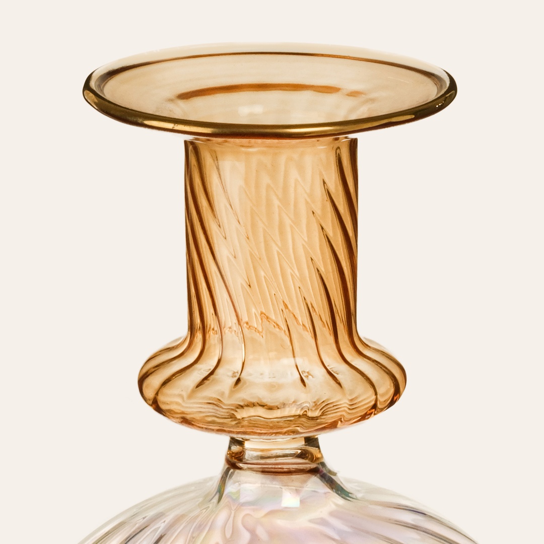 Nanjıng Borosilikat Cam Şamdan 10x10x20 Cm Renkli