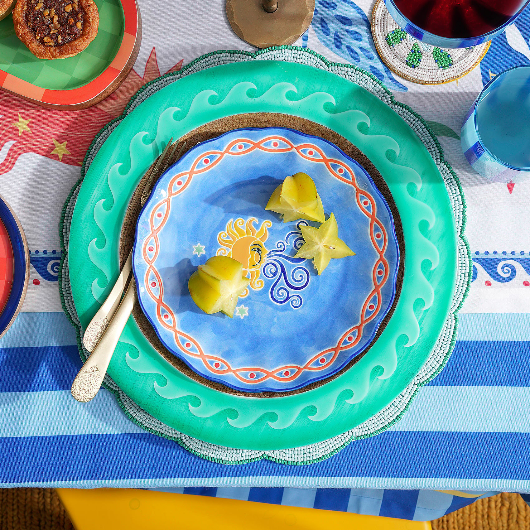 Lakrı Yeşil Mango Ağacı Supla 32x32x2.5 Cm