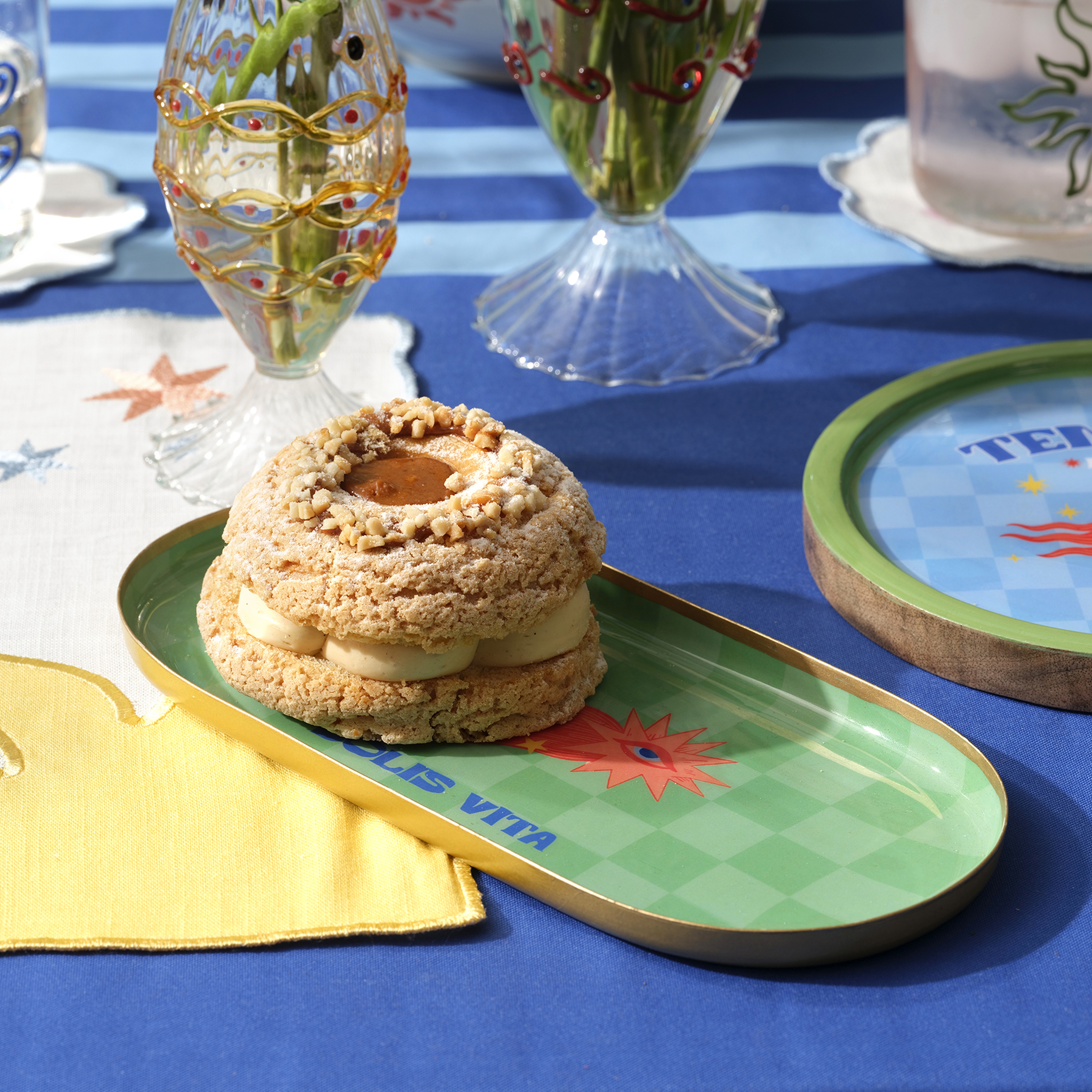 Agra Metal Dekoratif Tepsi 24x12x1,5 Cm Yeşil