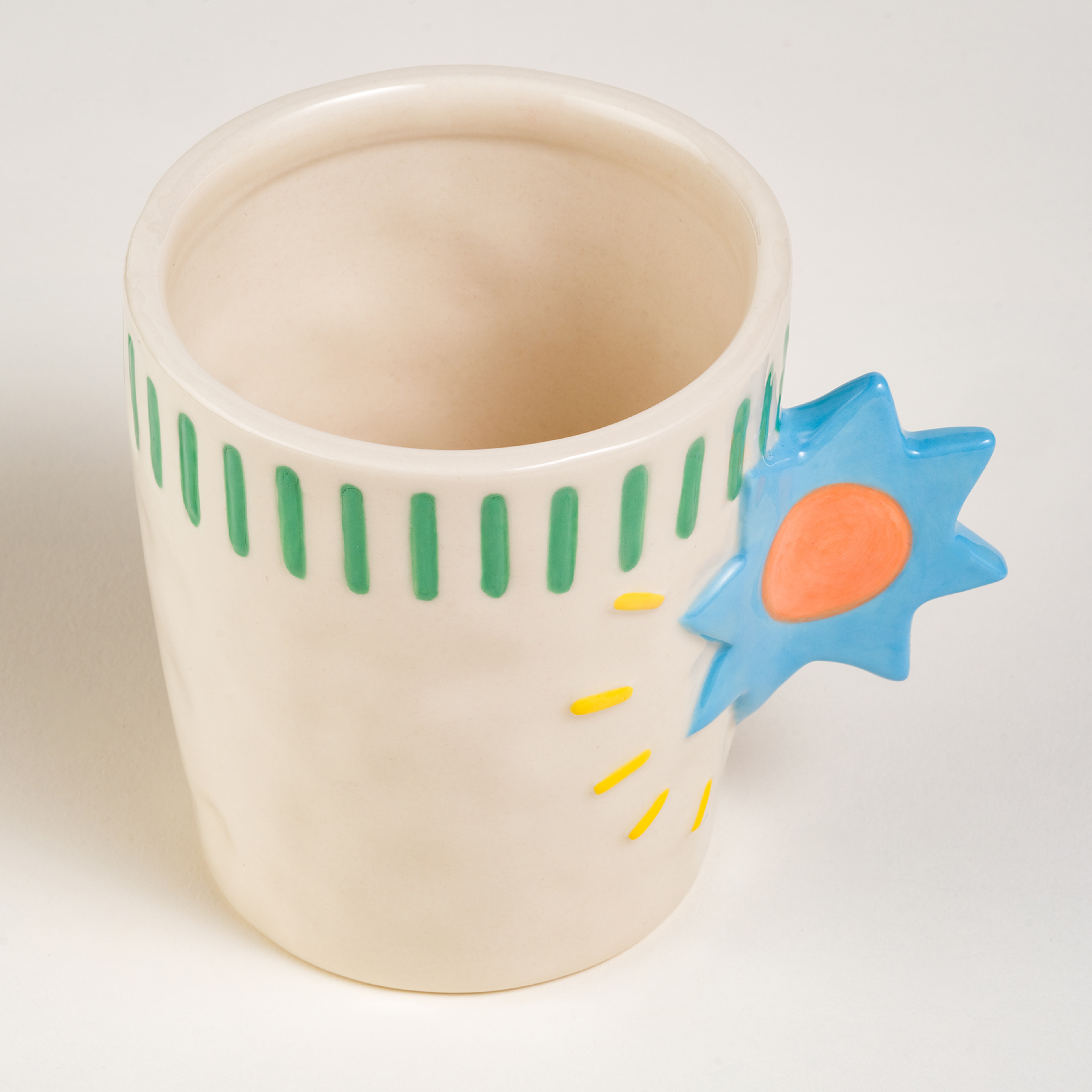 Sımıng Stoneware Kupa 285 Ml Mavi - Yeşil