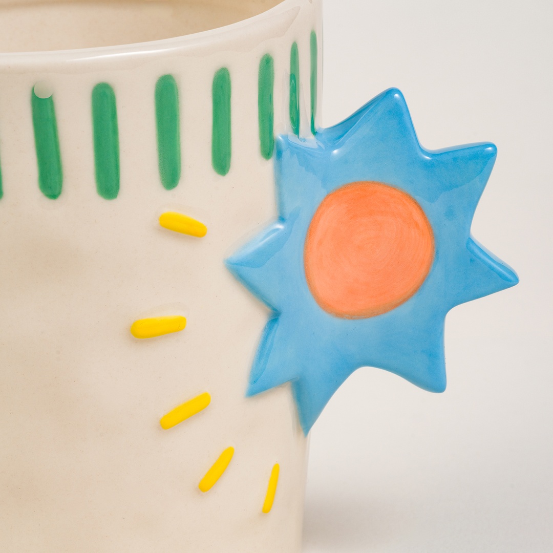 Sımıng Stoneware Kupa 285 Ml Mavi - Yeşil