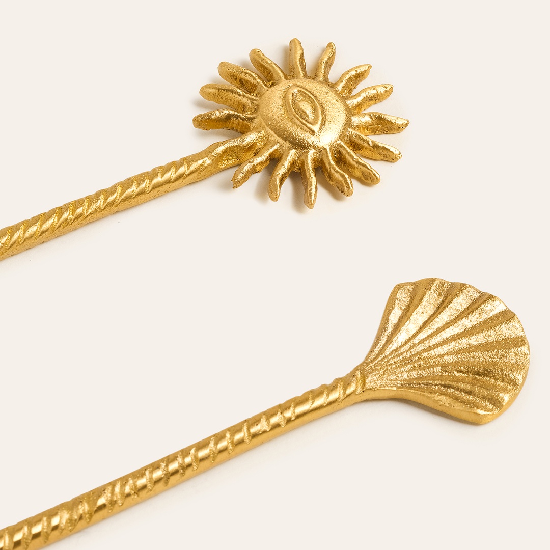 Lotus Pirinç Pirinç Servis Seti 19x3 Cm