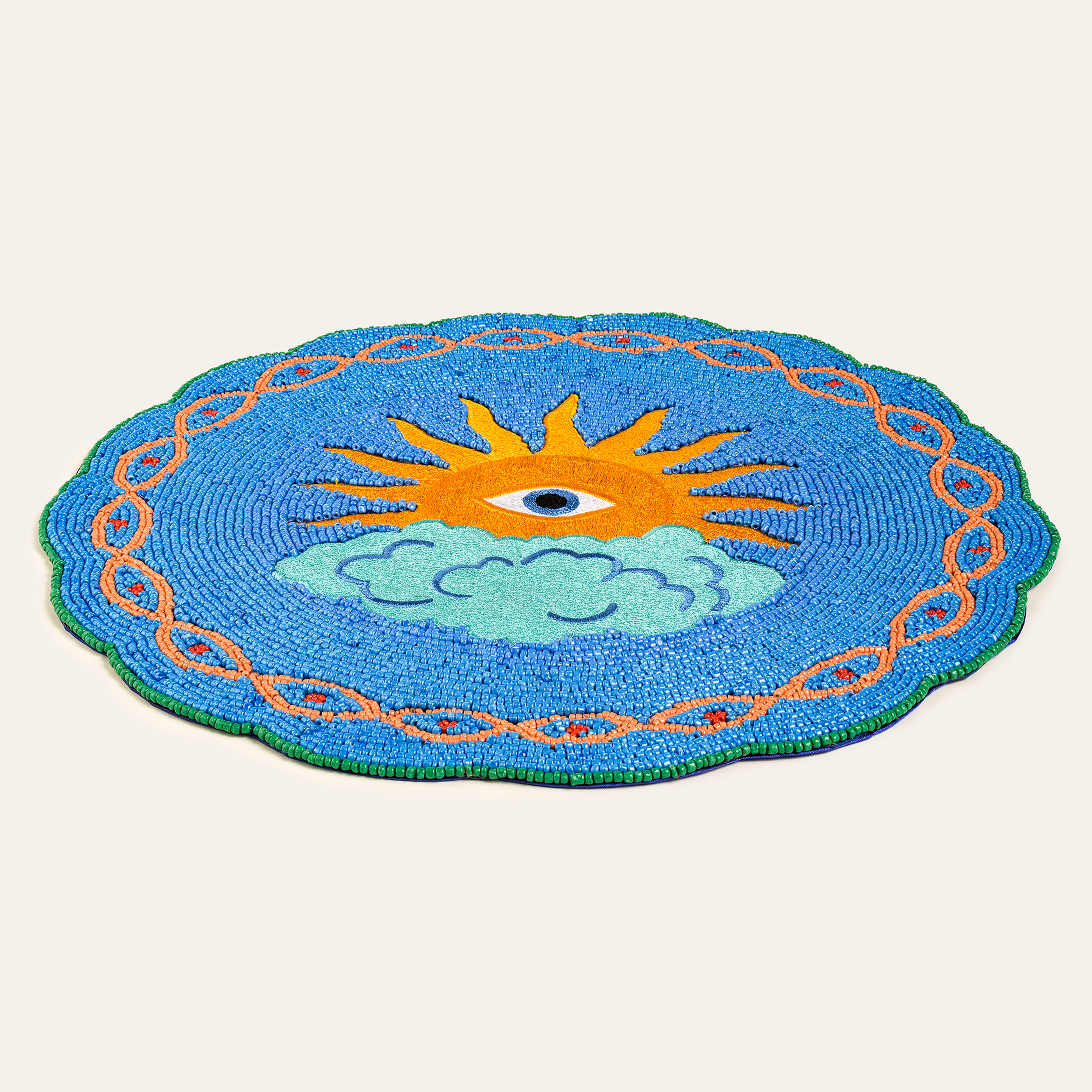 Dadrı Mavi - Sarı Amerikan Servis 35 Cm