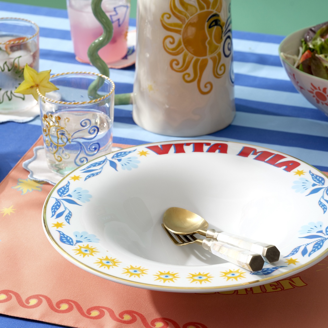 Lublın Porselen Makarna Tabağı 30 Cm Mavi