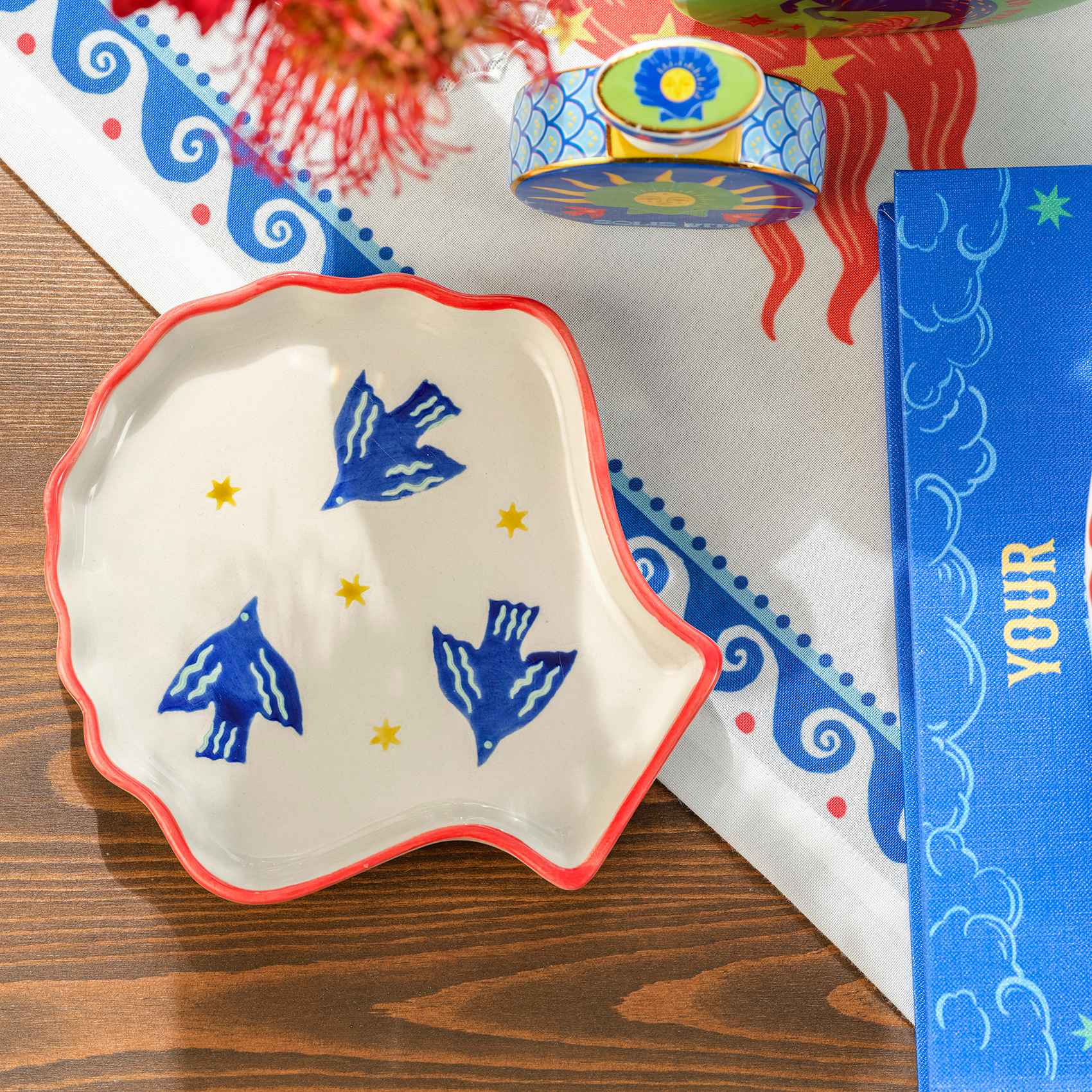 Sanya Seramik Tabak 17 Cm Renkli
