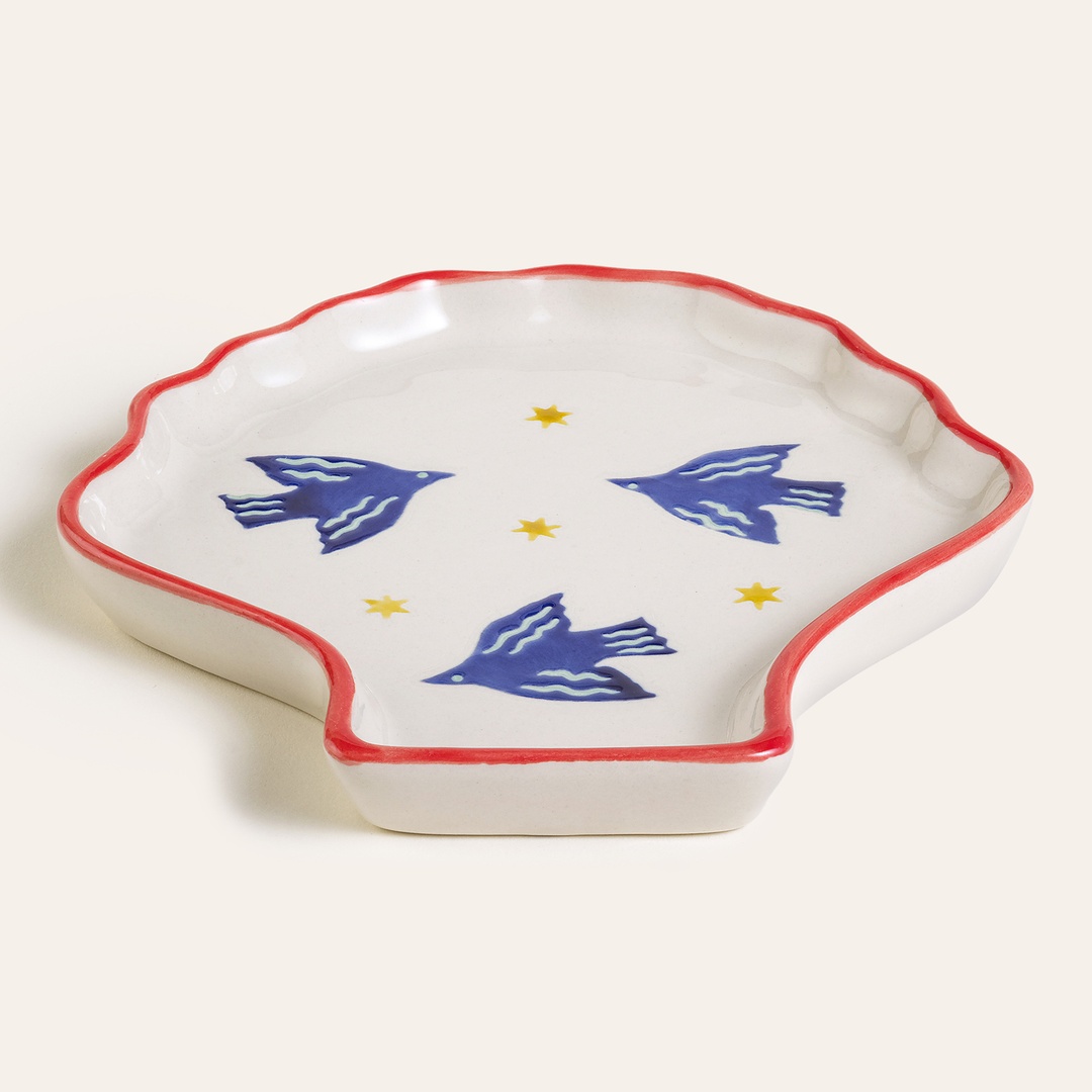 Sanya Seramik Tabak 17 Cm Renkli