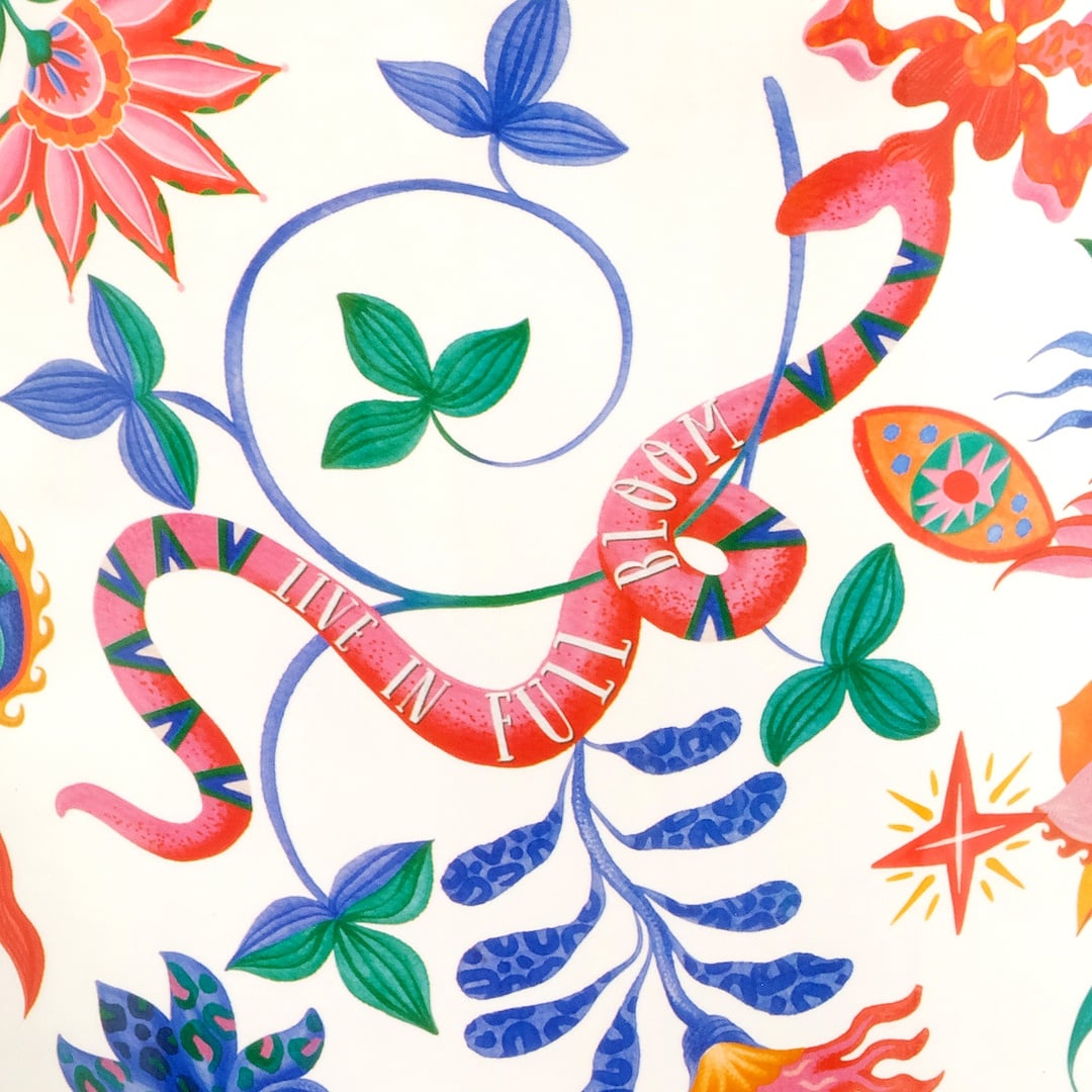 Tanbu Porselen Tabure 31x31x44 Cm Beyaz - Renkli