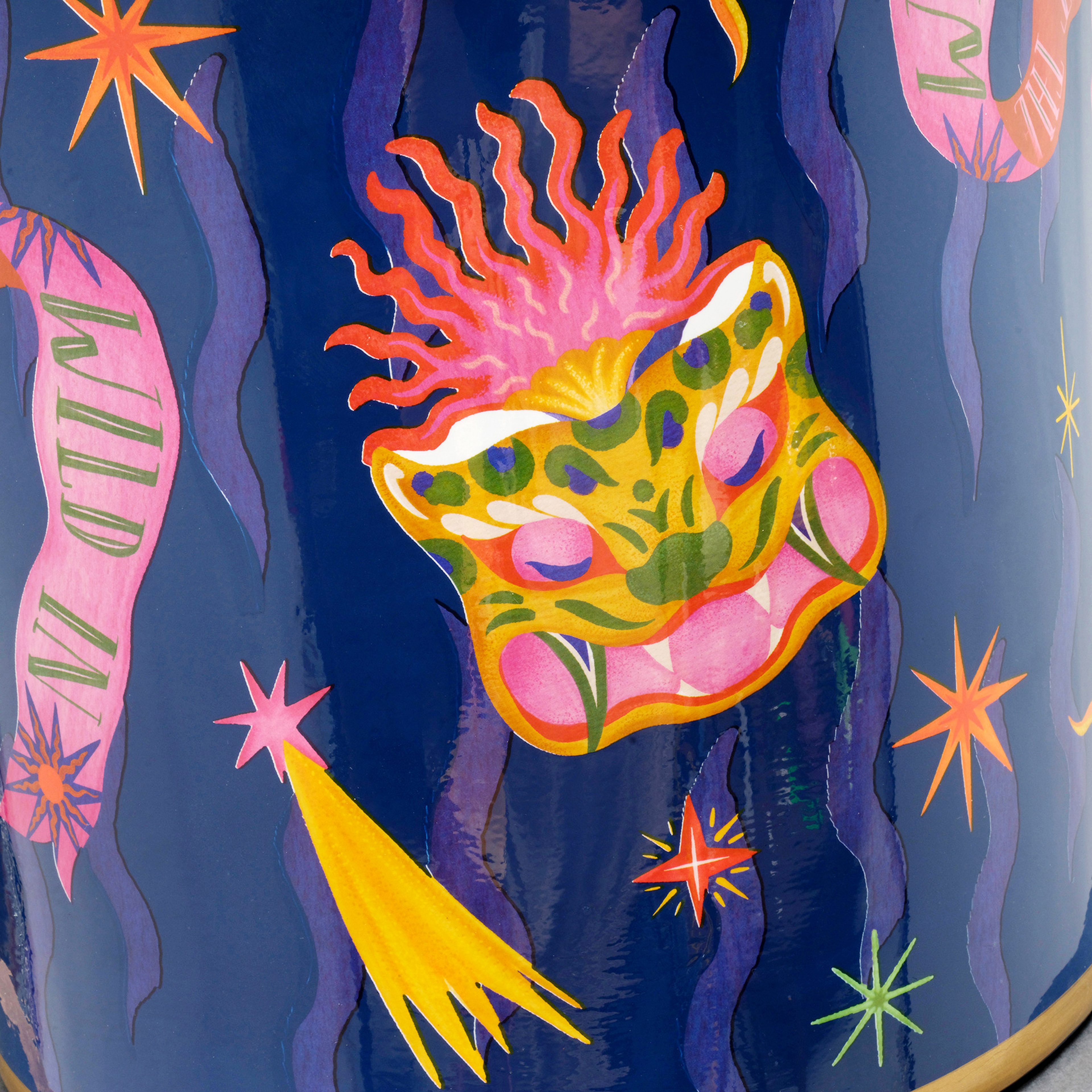 Tanbu Porselen Tabure 31x31x44 Cm Koyu Mavi