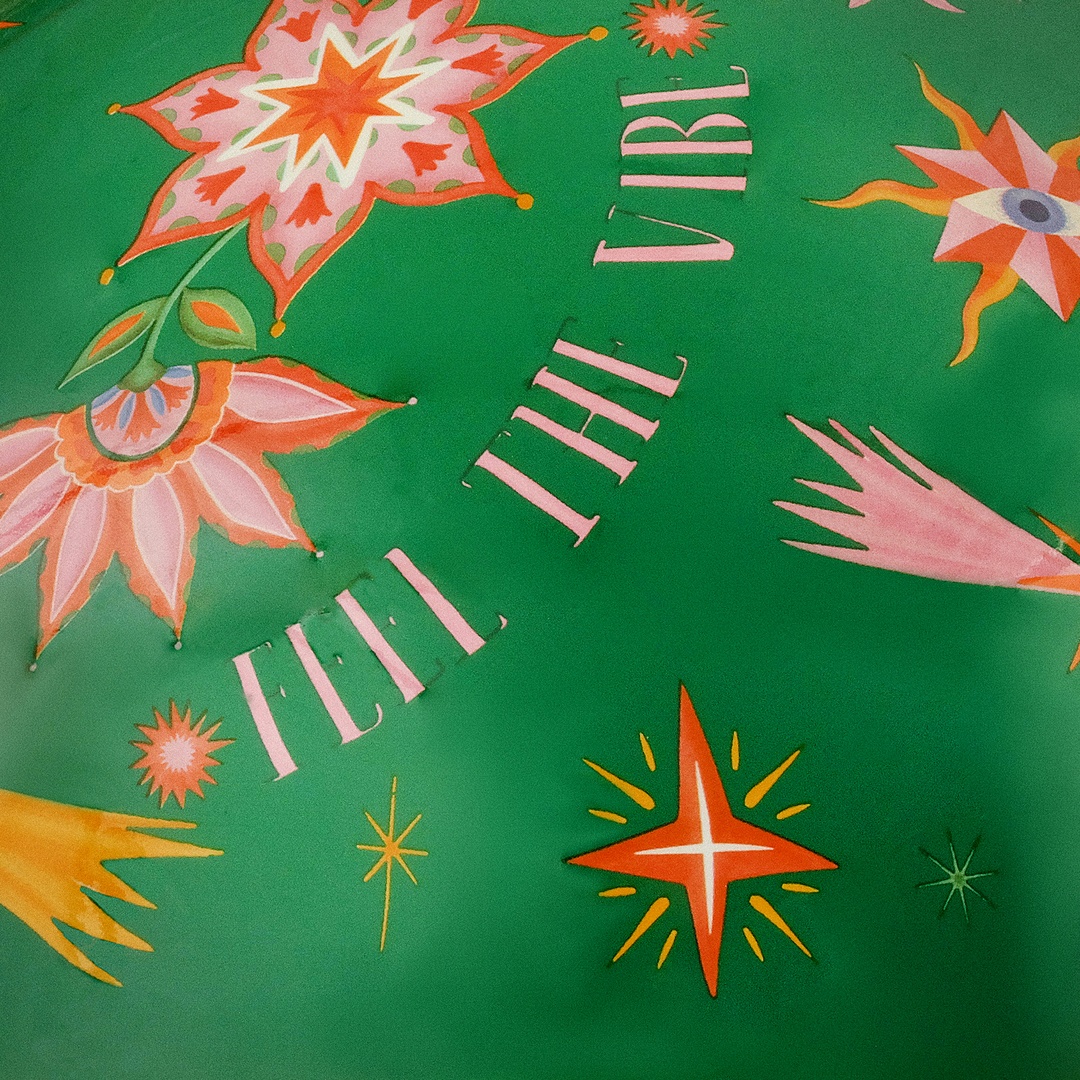 Tanbu Porselen Abajur 28x28x33 Cm Yeşil - Turuncu