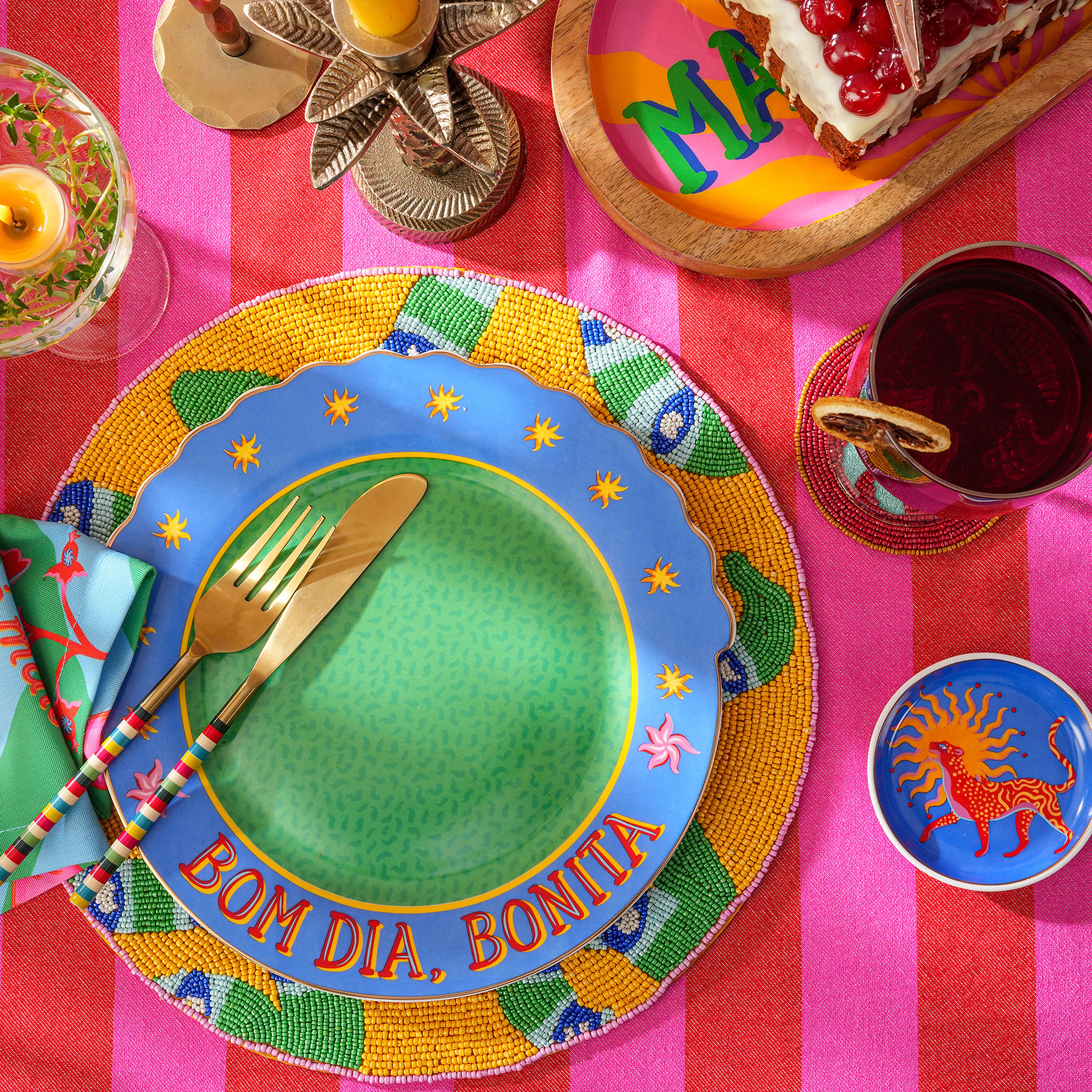 Luohu Porselen Yemek Tabağı 28 Cm Yeşil