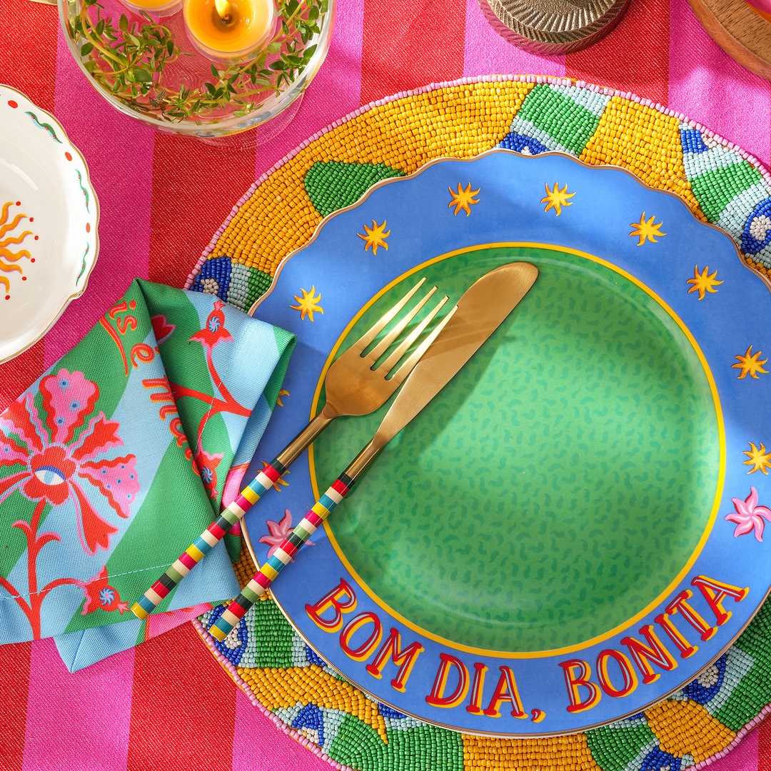 Luohu Porselen Yemek Tabağı 28 Cm Yeşil