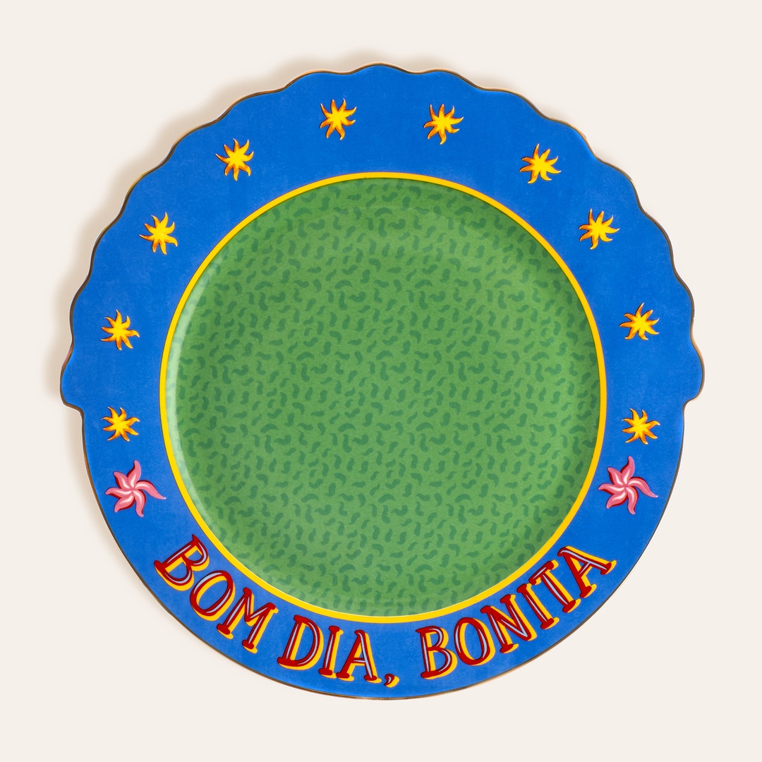 Luohu Porselen Yemek Tabağı 28 Cm Yeşil