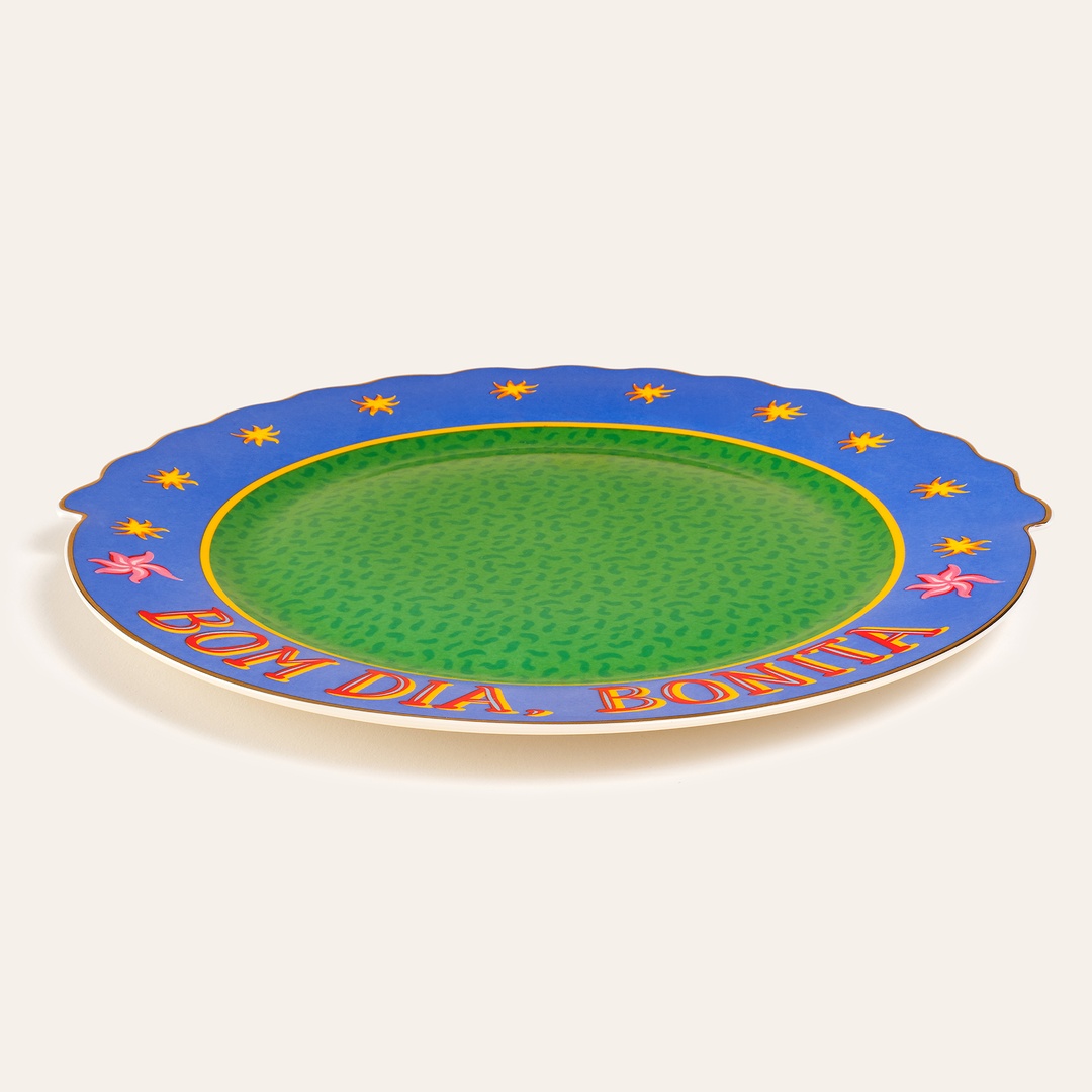 Luohu Porselen Yemek Tabağı 28 Cm Yeşil