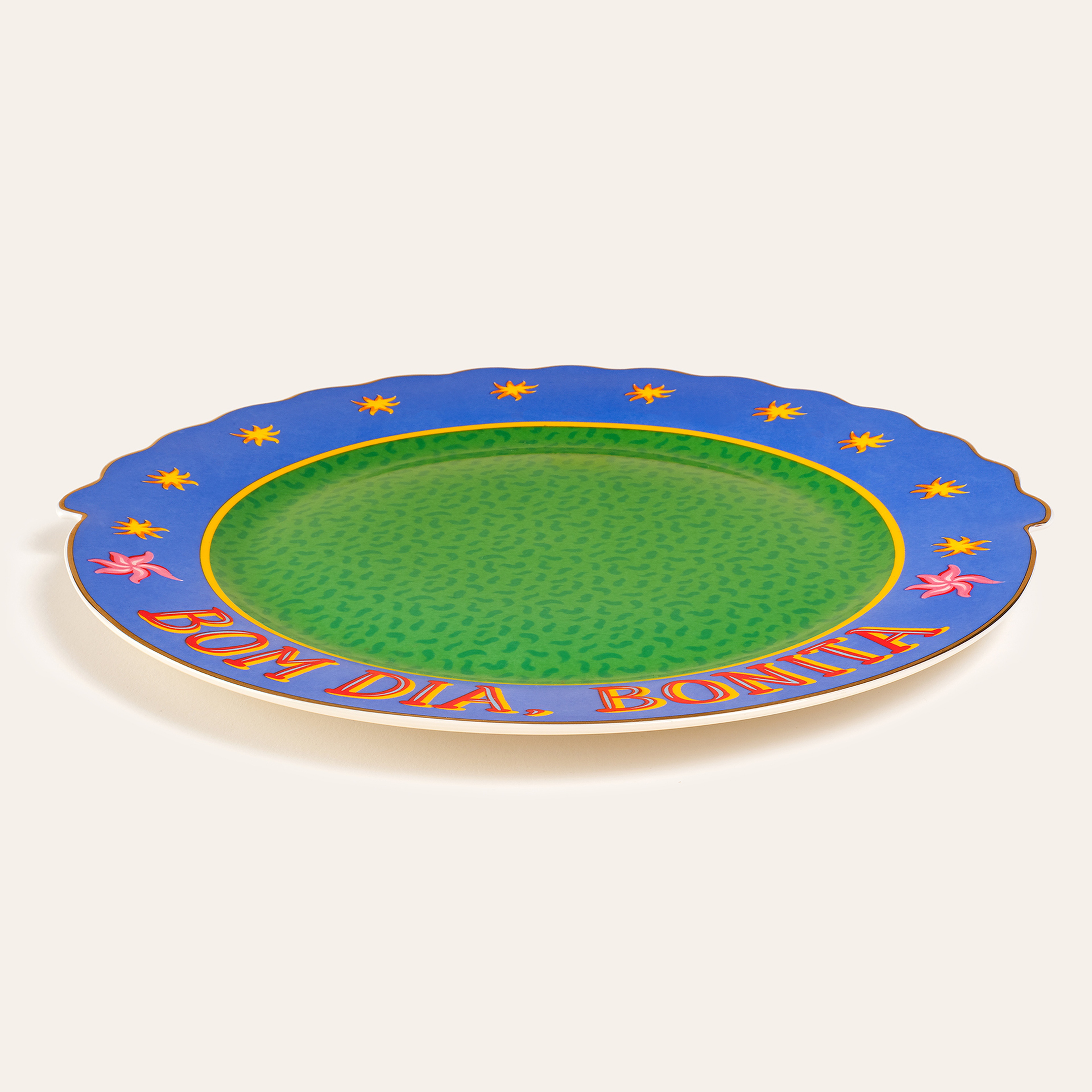 Luohu Porselen Yemek Tabağı 28 Cm Yeşil