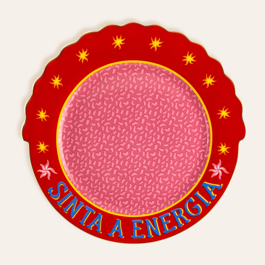 Luohu Porselen Yemek Tabağı 28 Cm Pembe