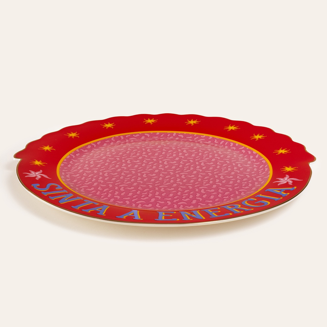 Luohu Porselen Yemek Tabağı 28 Cm Pembe