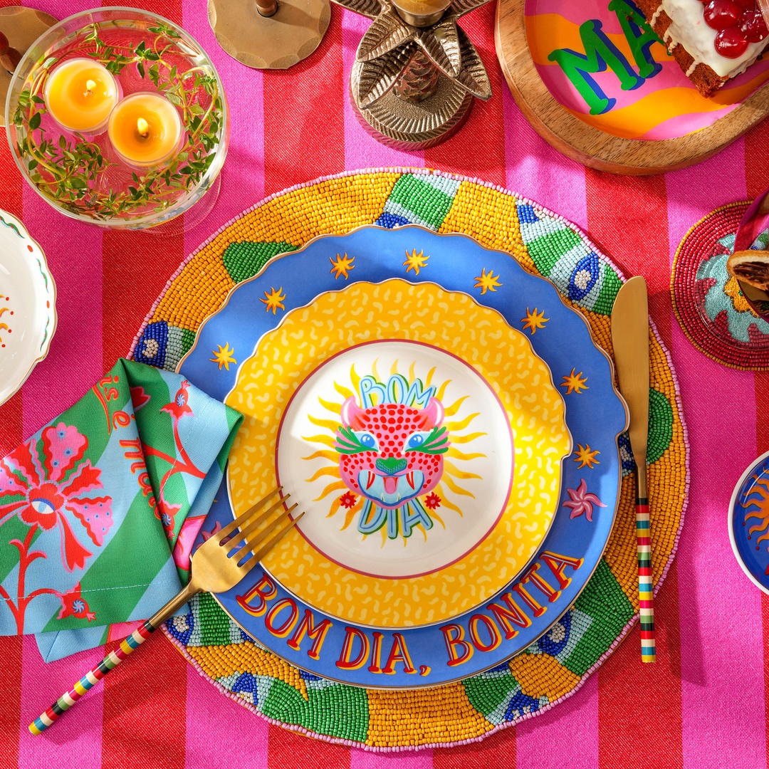 Luohu Porselen Pasta Tabağı 20 Cm Sarı