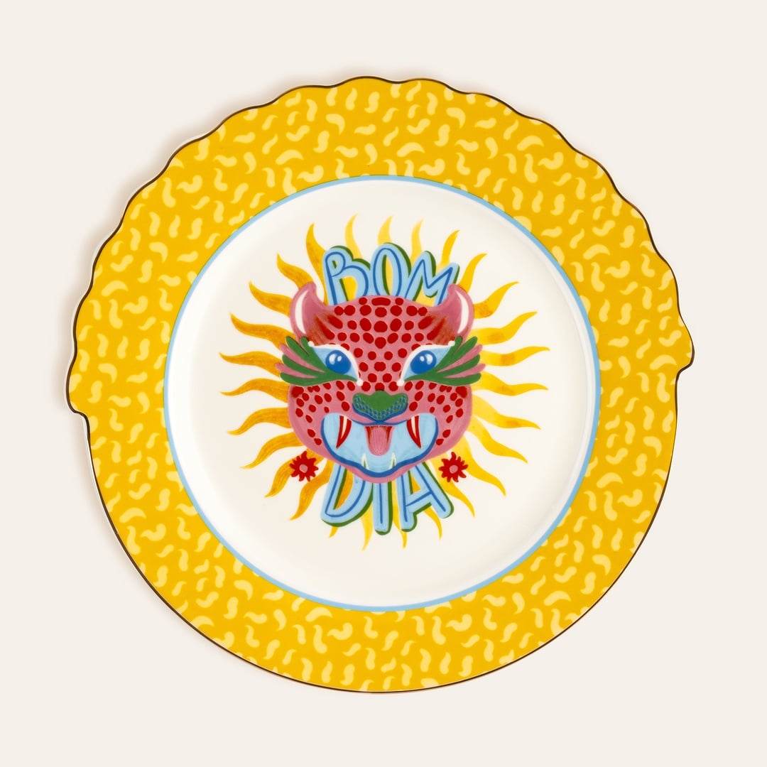 Luohu Porselen Pasta Tabağı 20 Cm Sarı