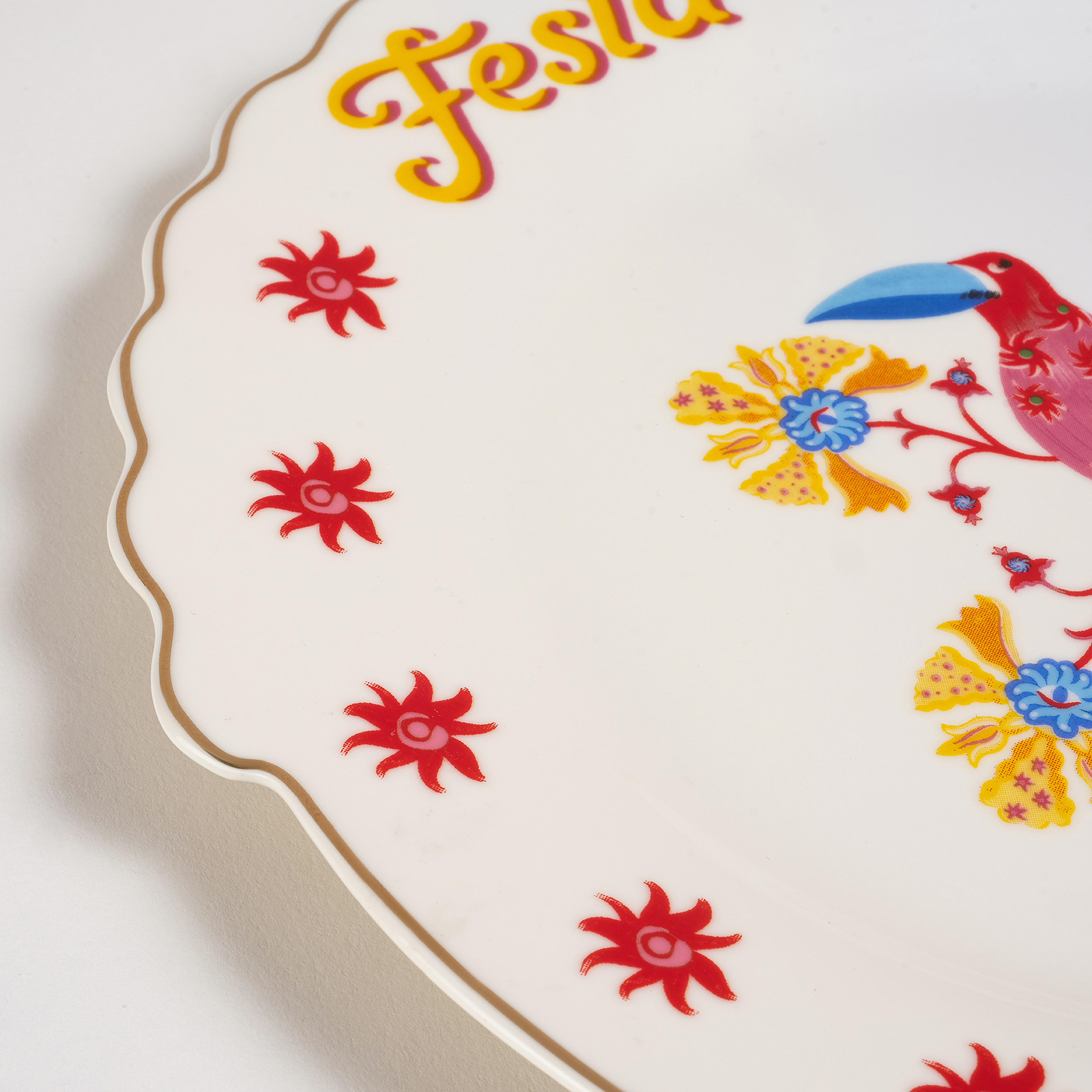 Luohu Porselen Pasta Tabağı 20 Cm Renkli