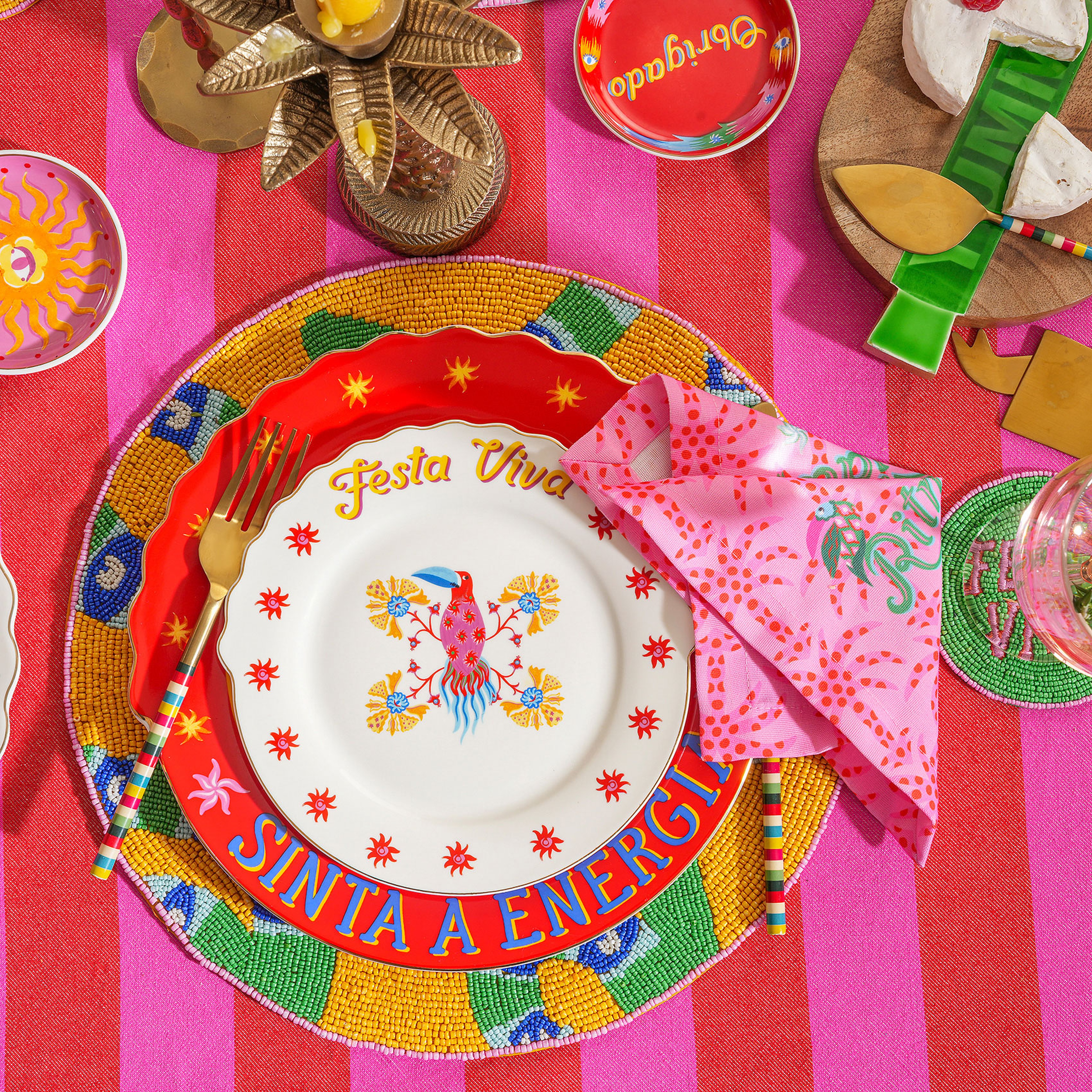 Luohu Porselen Pasta Tabağı 20 Cm Renkli