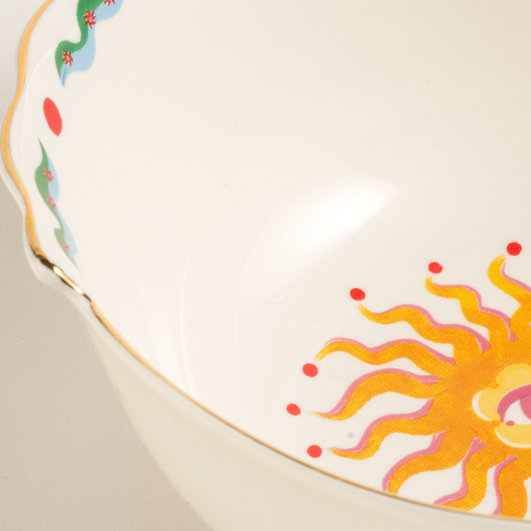 Luohu Porselen Kase 13 Cm Sarı