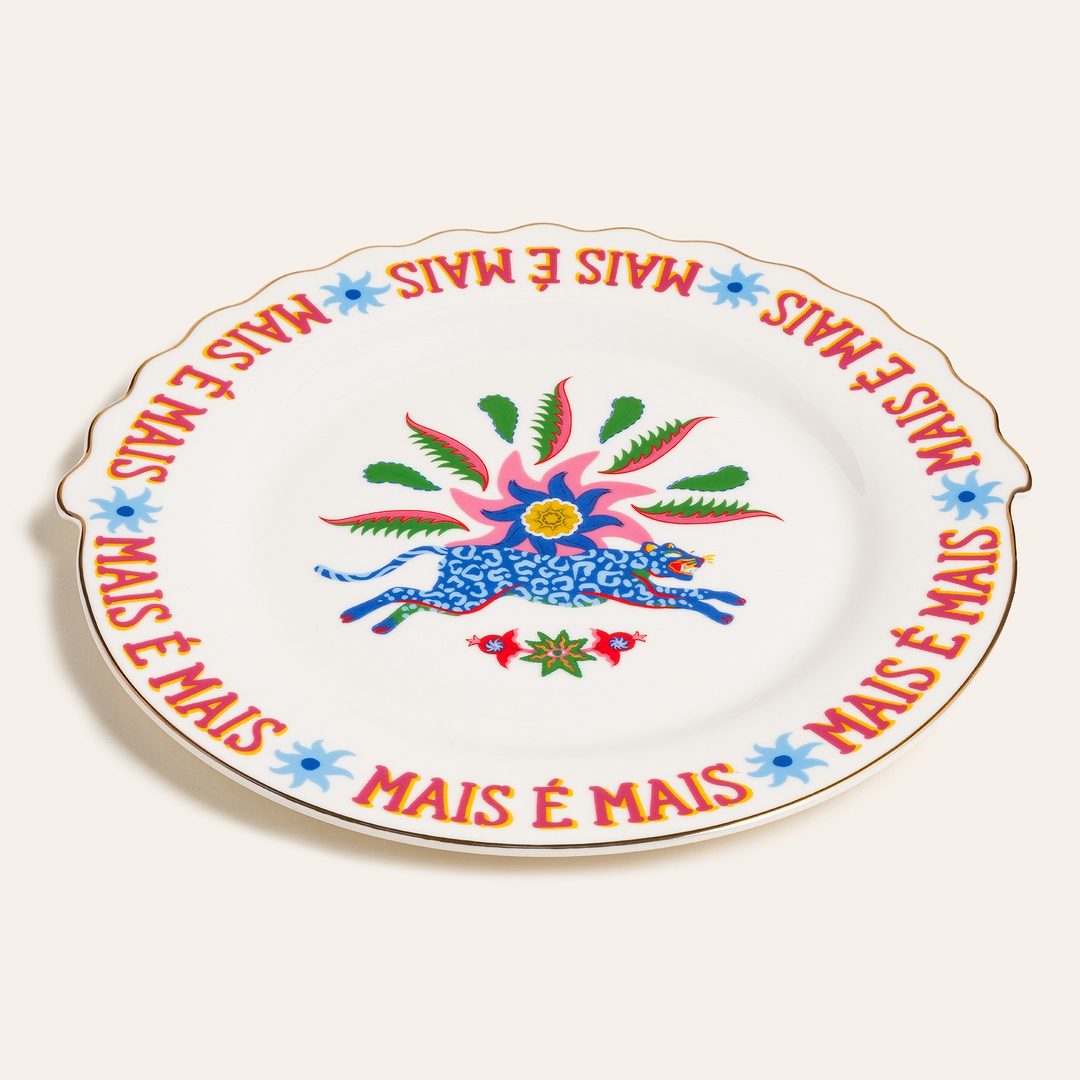 Luohu Porselen Pasta Tabağı 20 Cm Renkli