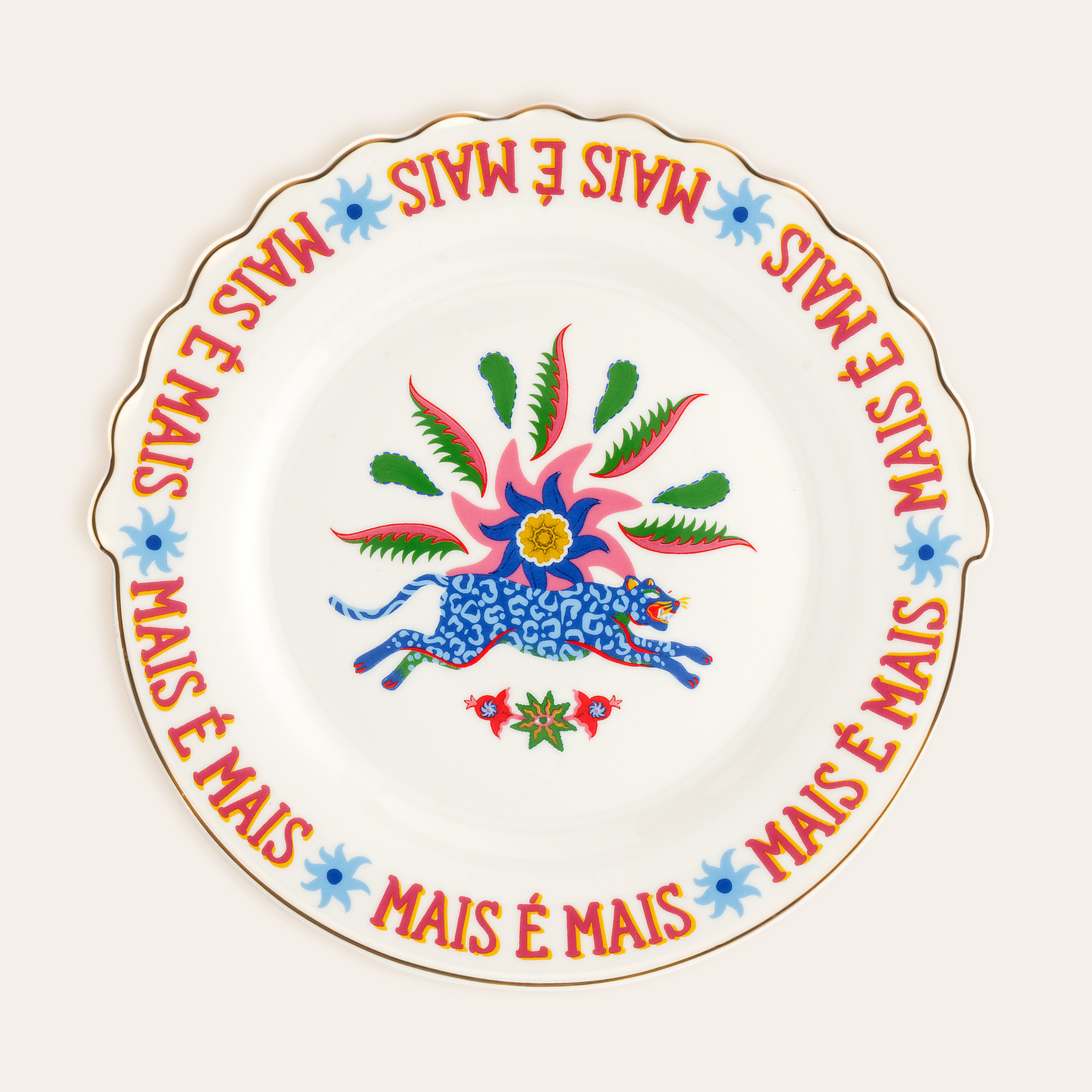 Luohu Porselen Pasta Tabağı 20 Cm Renkli