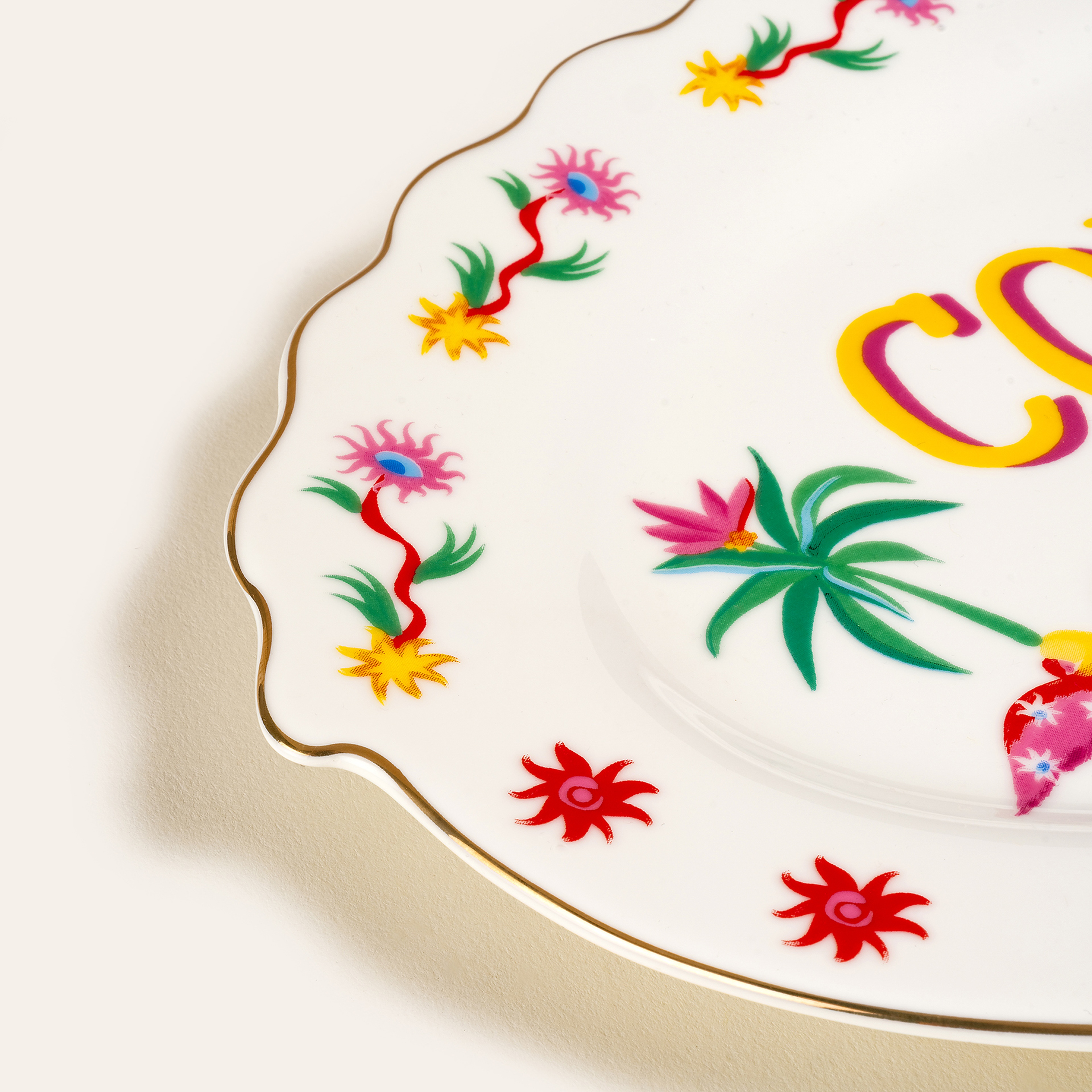 Luohu Porselen Oval Tabak 31 Cm Renkli