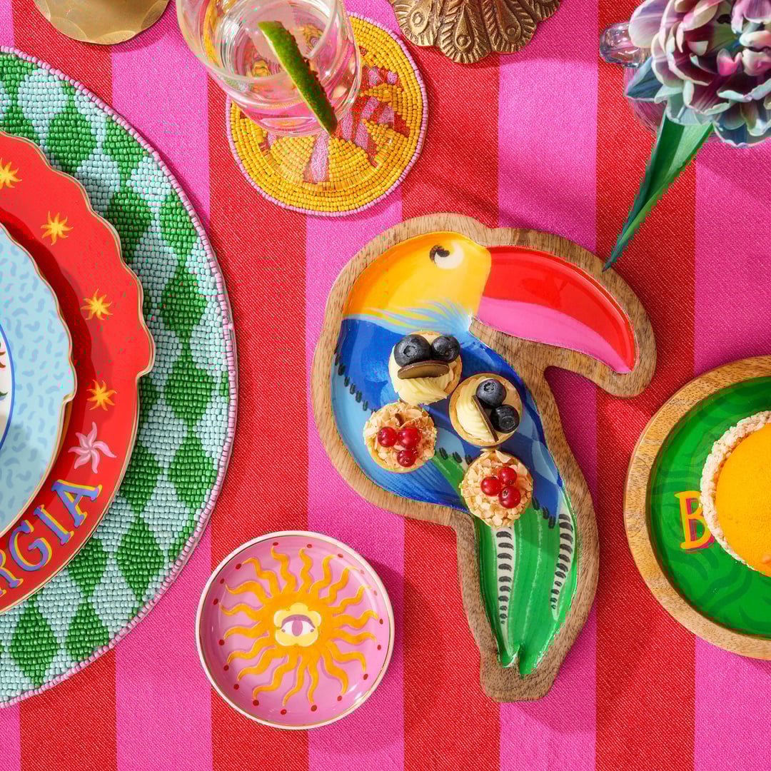 Luohu Porselen Tabak 10 Cm Pembe