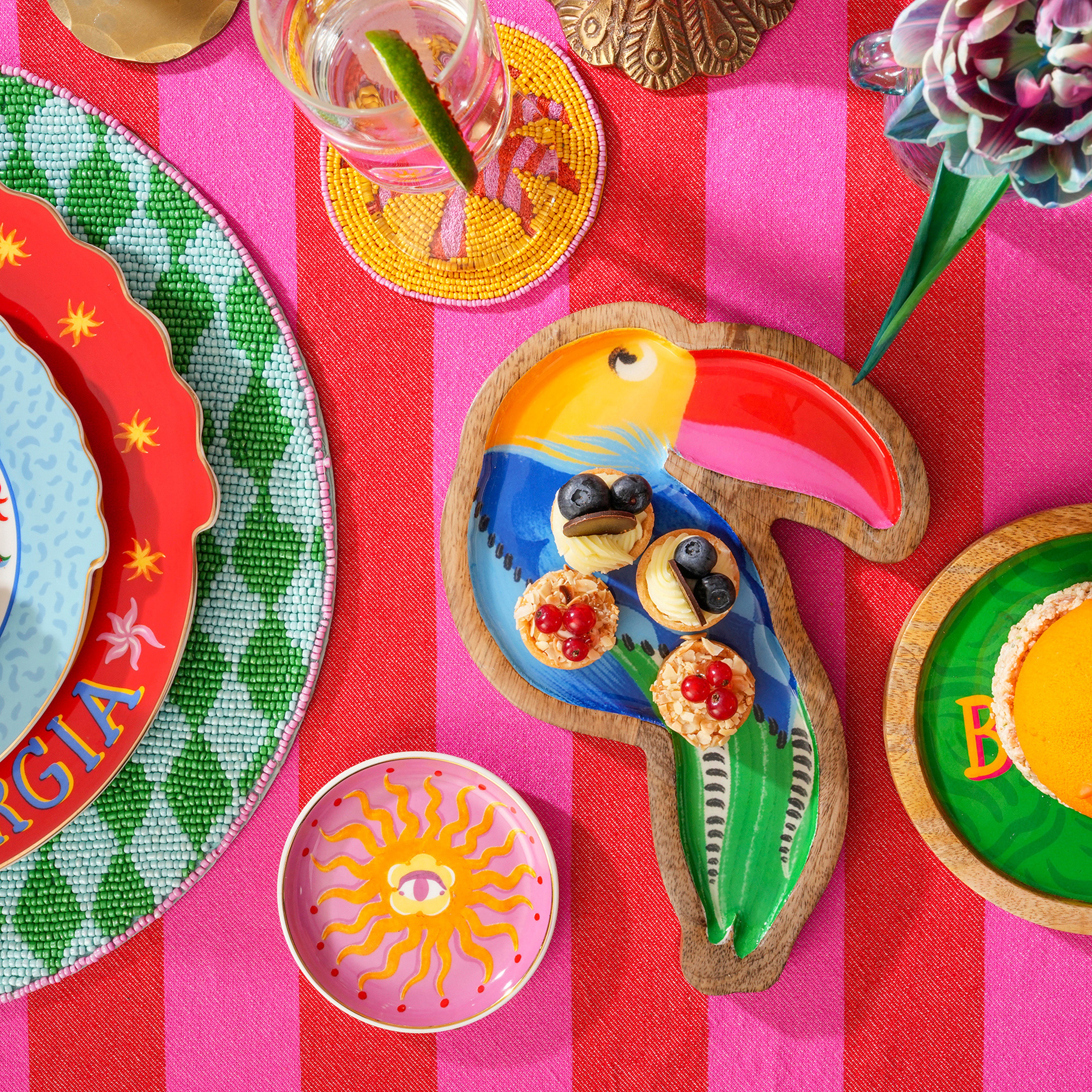 Luohu Porselen Tabak 10 Cm Pembe