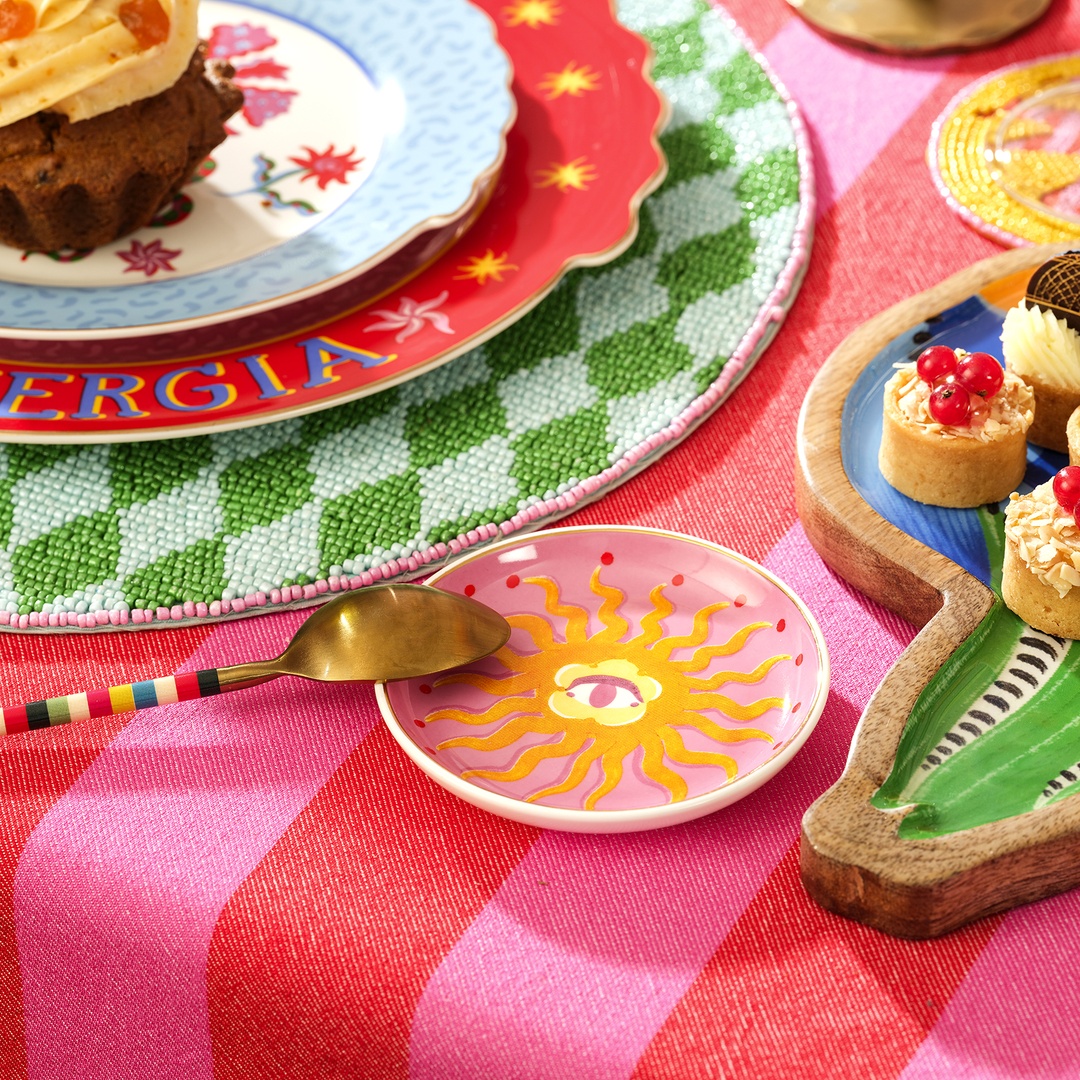 Luohu Porselen Tabak 10 Cm Pembe