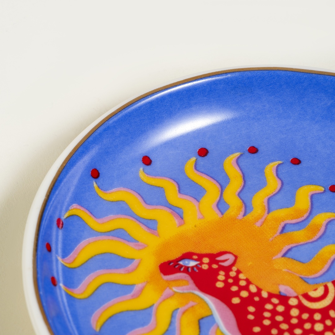 Luohu Porselen Tabak 10 Cm Mavi