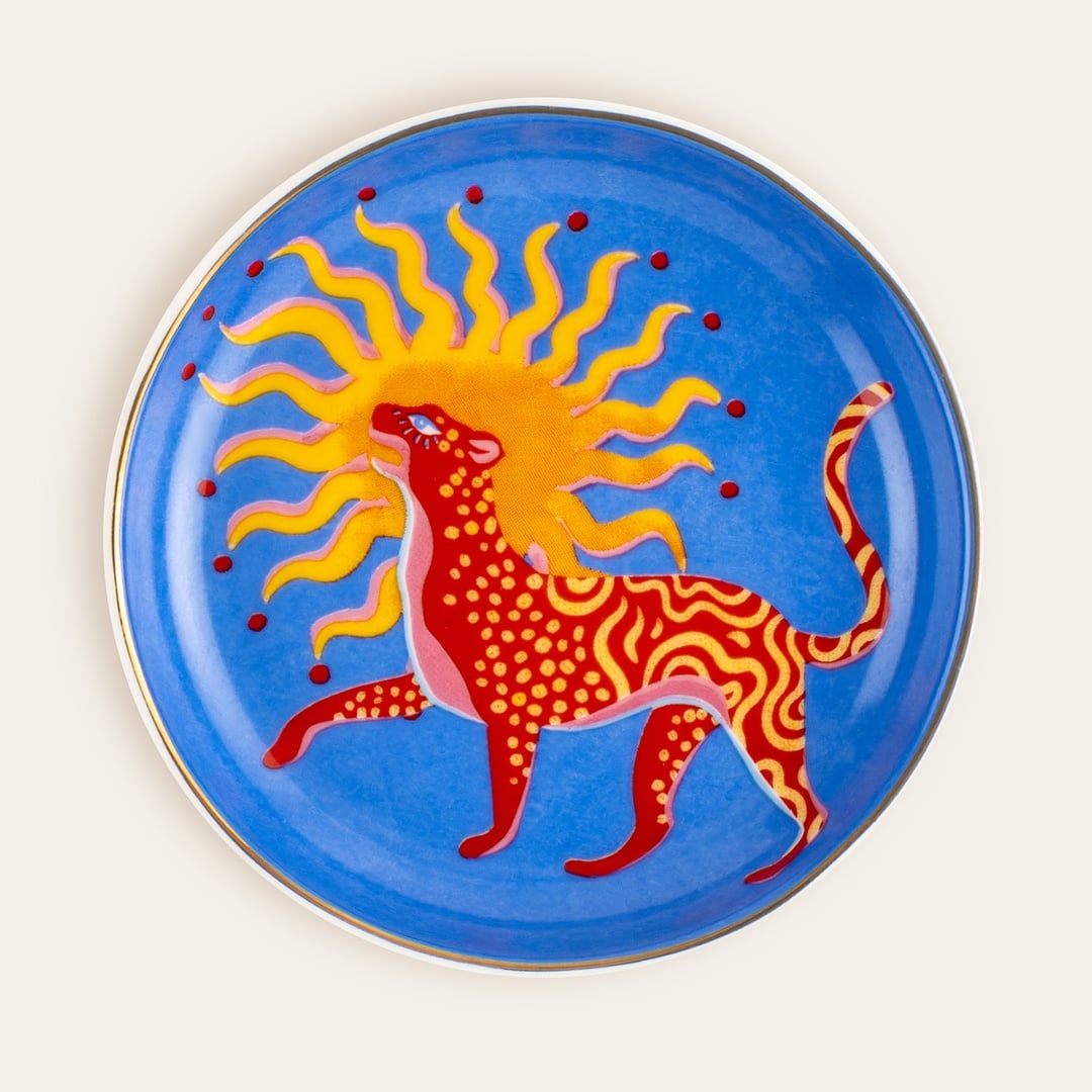 Luohu Porselen Tabak 10 Cm Mavi