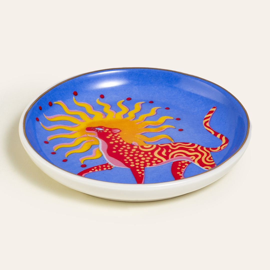 Luohu Porselen Tabak 10 Cm Mavi